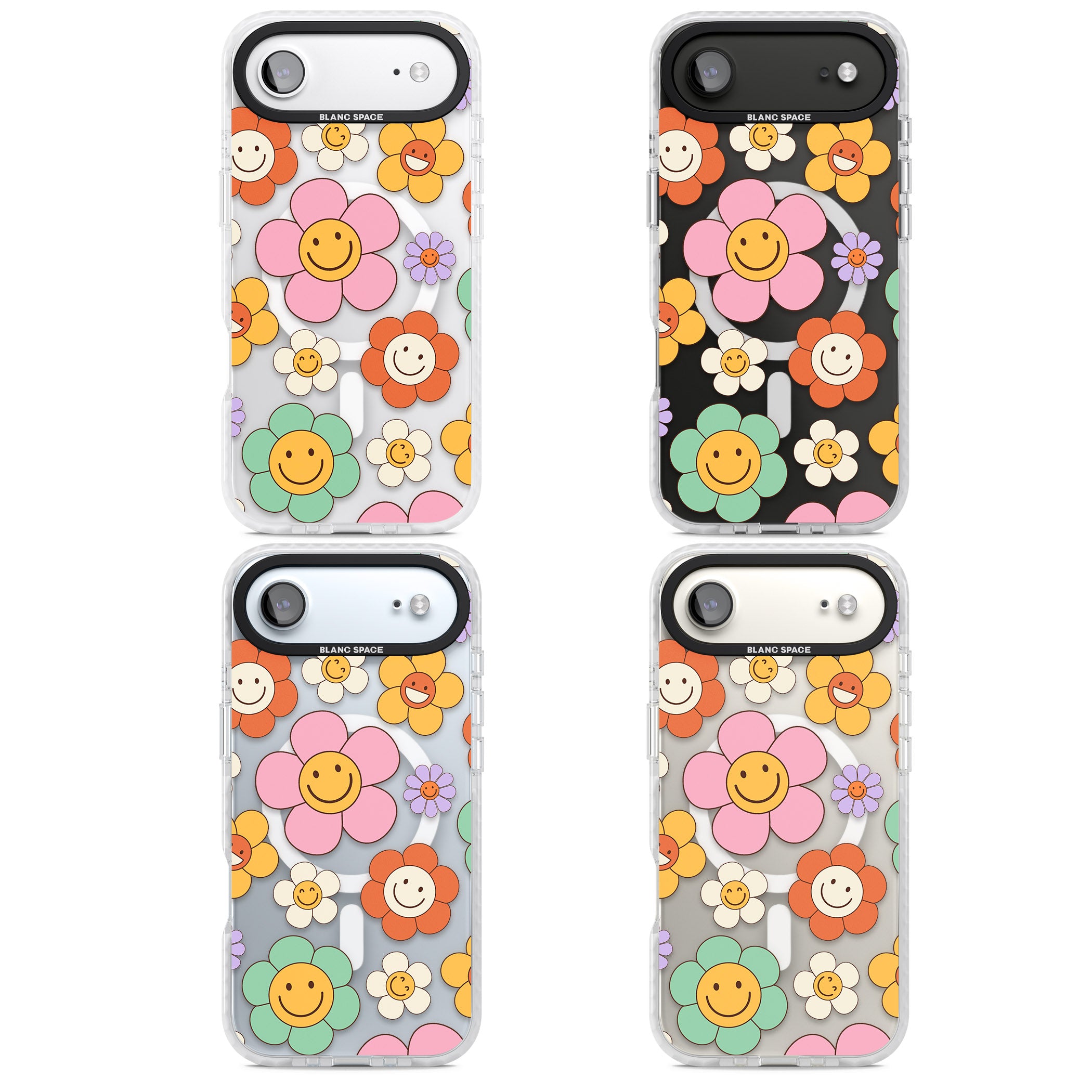 Happy Blossoms iPhone 17 Air Impact Pro Clear Phone Case APT Impact Protection
