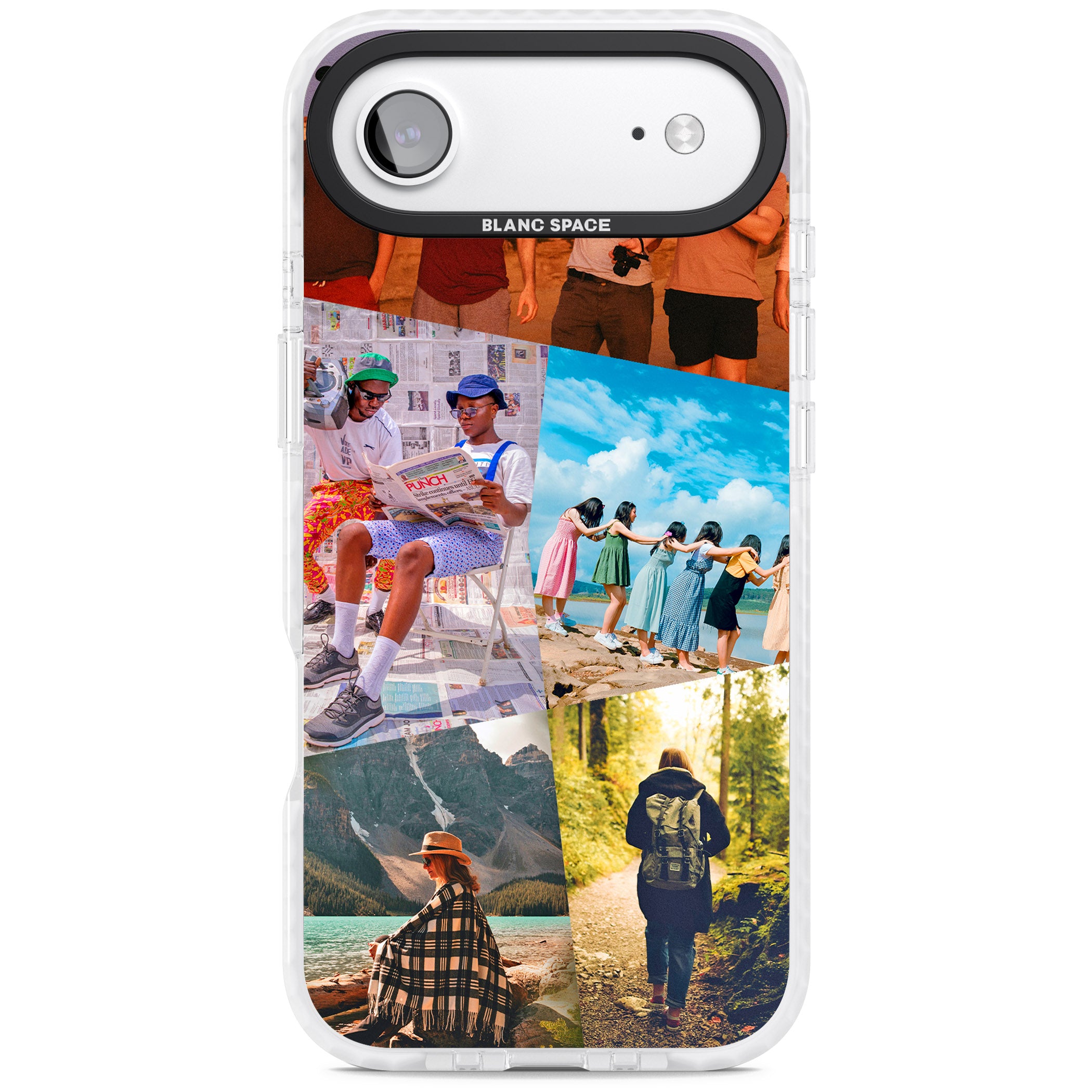 Personalised Abstract Photo Grid iPhone 17 Air Impact Pro Clear Phone Case
