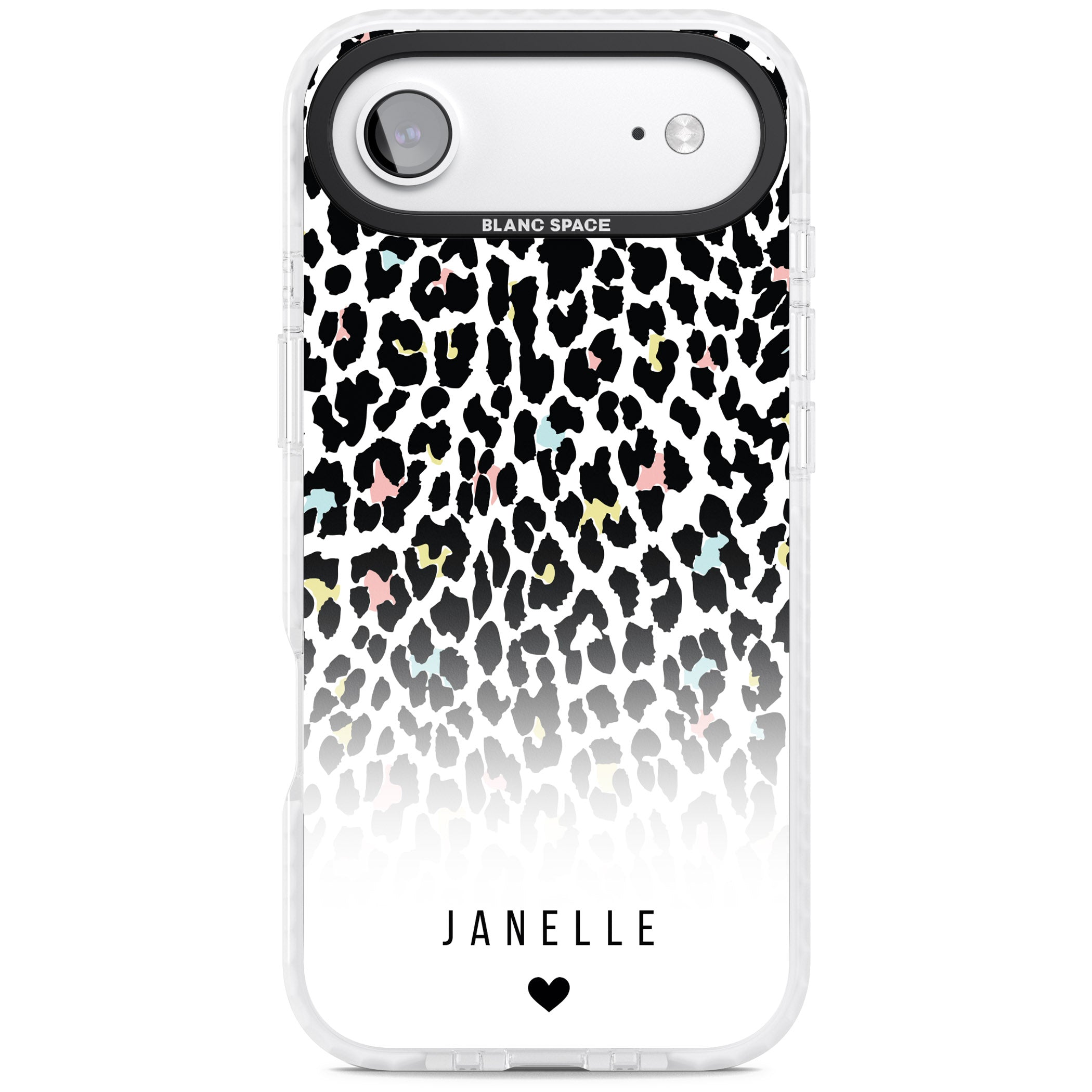Personalised Pastel Leopard iPhone 17 Air Impact Pro Clear Phone Case