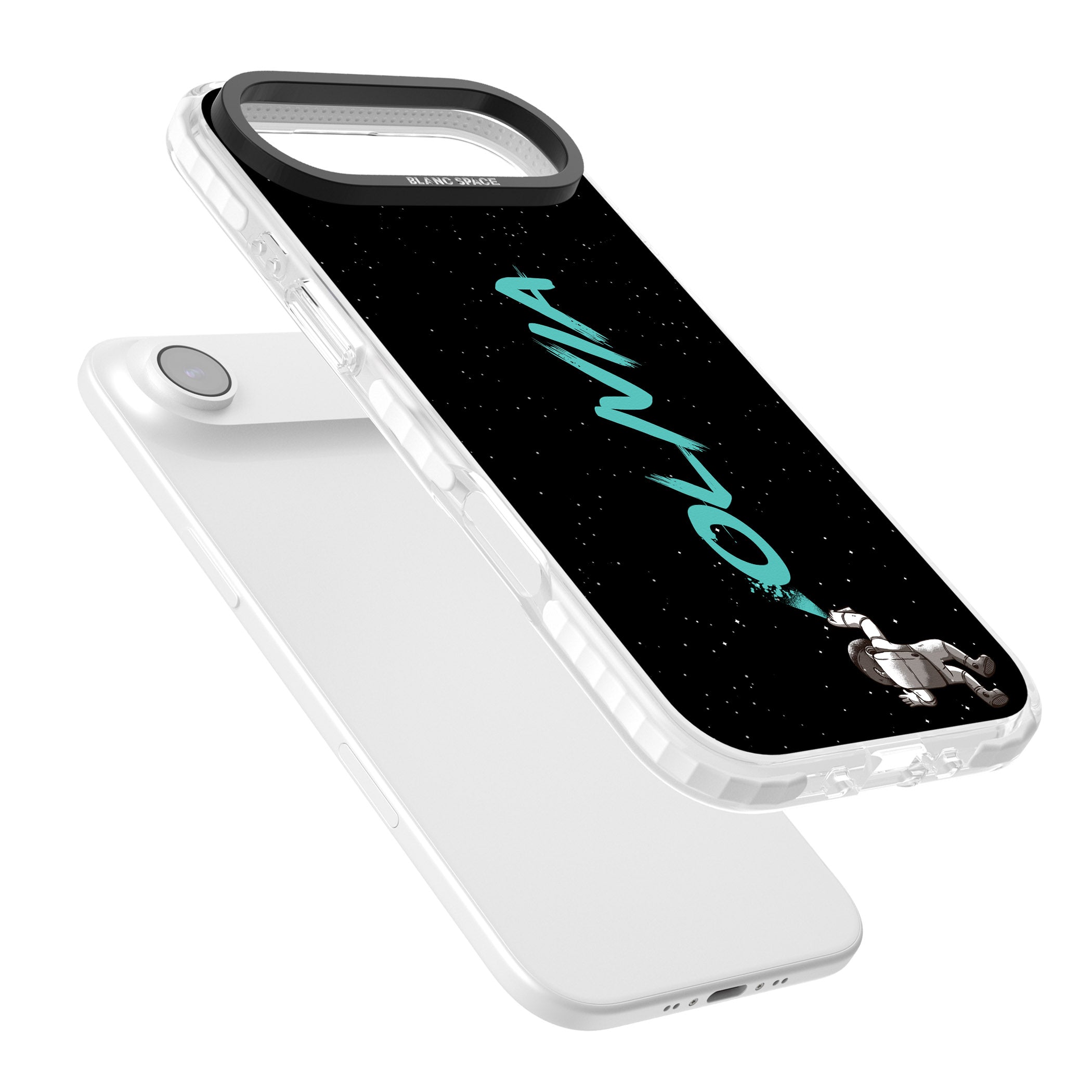 Personalised Astronaut Graffiti iPhone 17 Air Impact Pro Clear Phone Case Colours