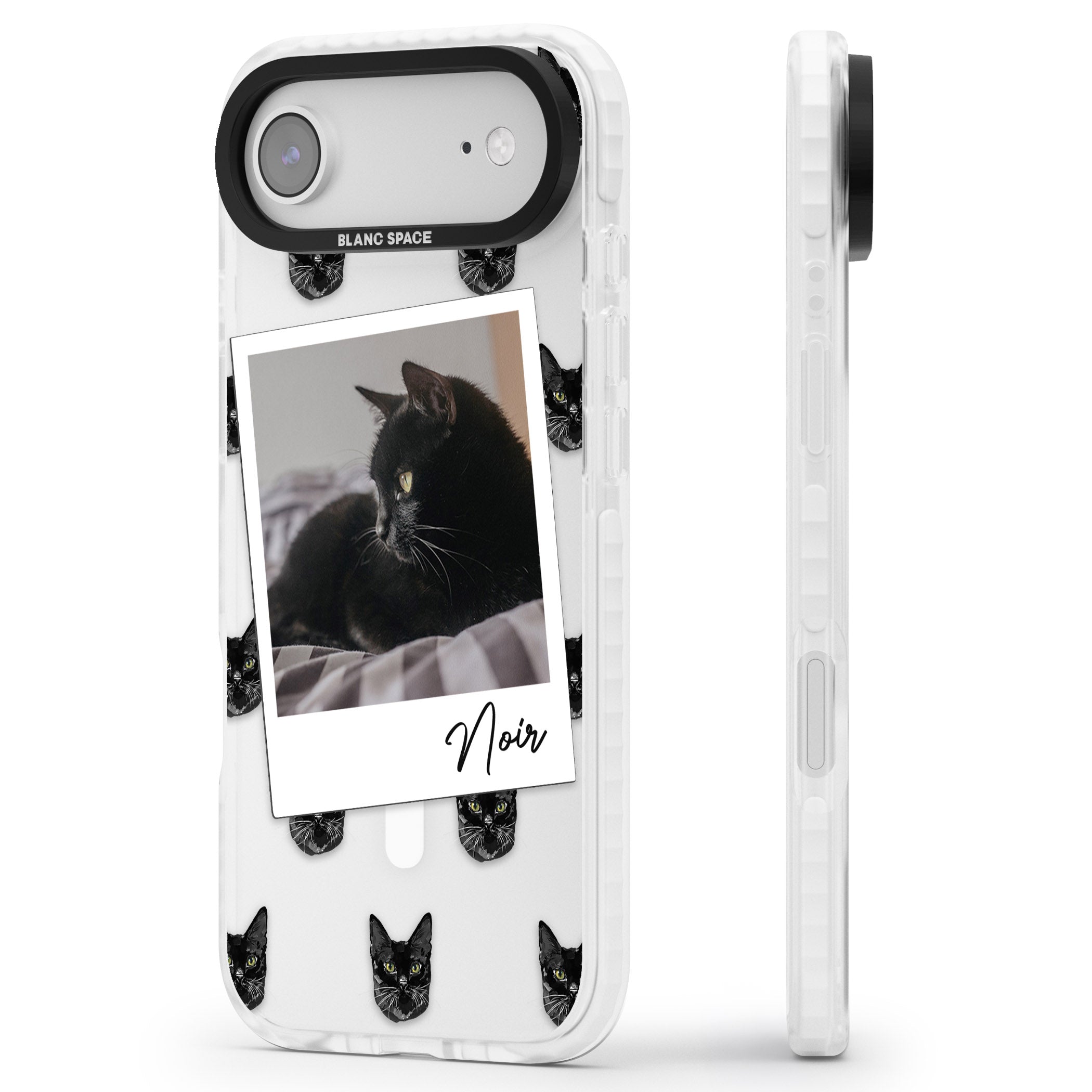 Personalised Bombay Cat Photo iPhone 17 Air Impact Pro Clear Phone Case Side Profile