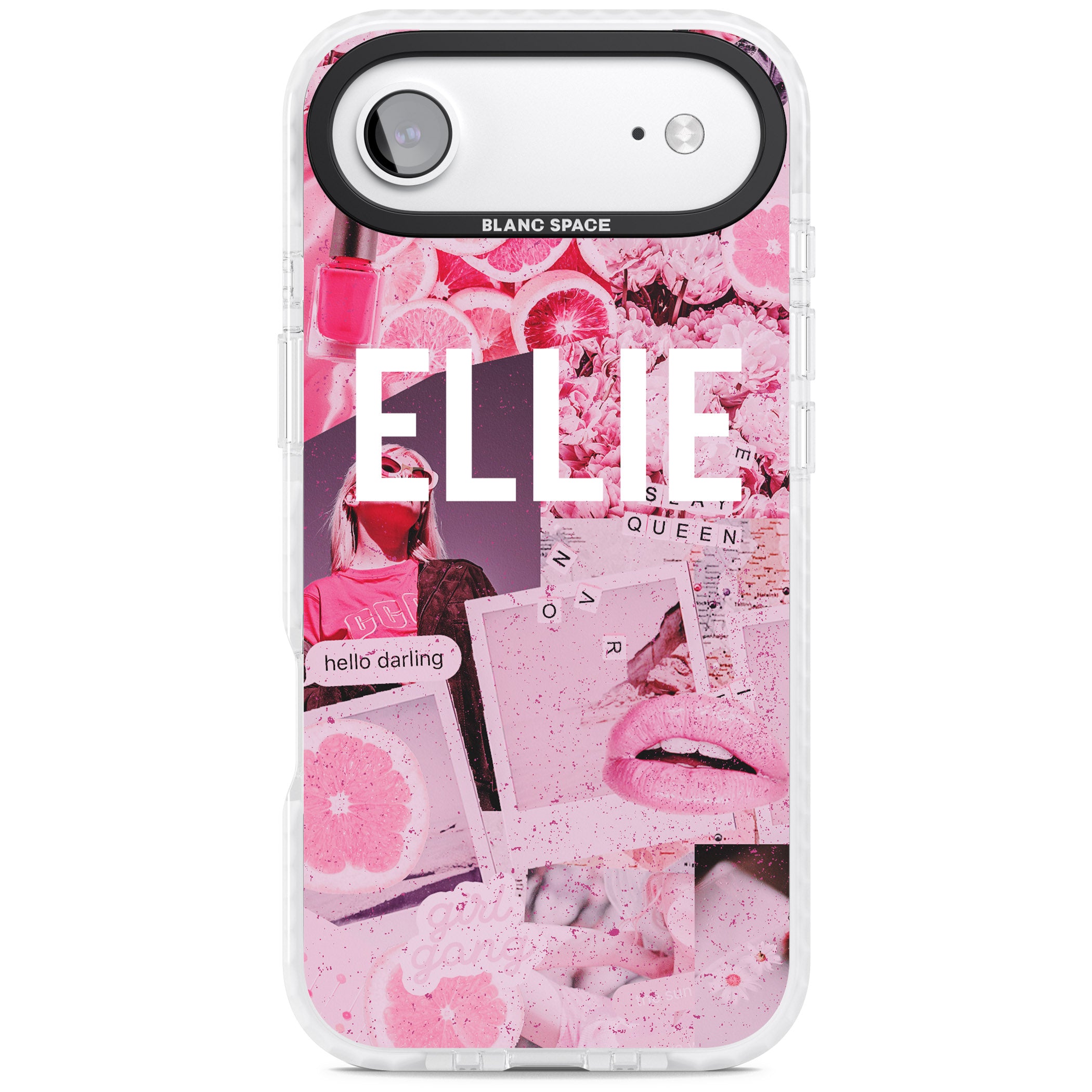 Personalised Sweet Pink Collage iPhone 17 Air Impact Pro Clear Phone Case