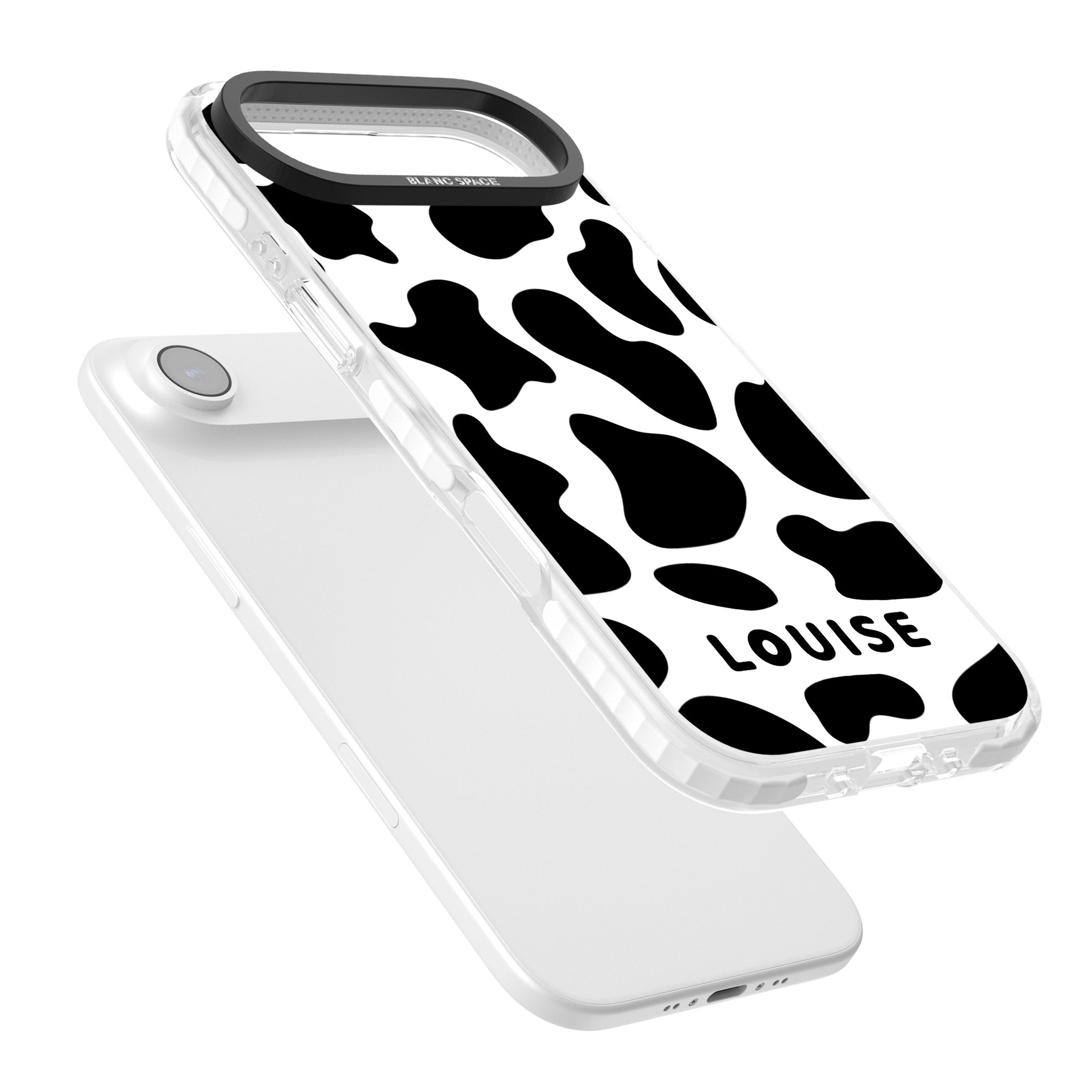 Personalised Cow Print iPhone 17 Air Impact Pro Clear Phone Case Colours