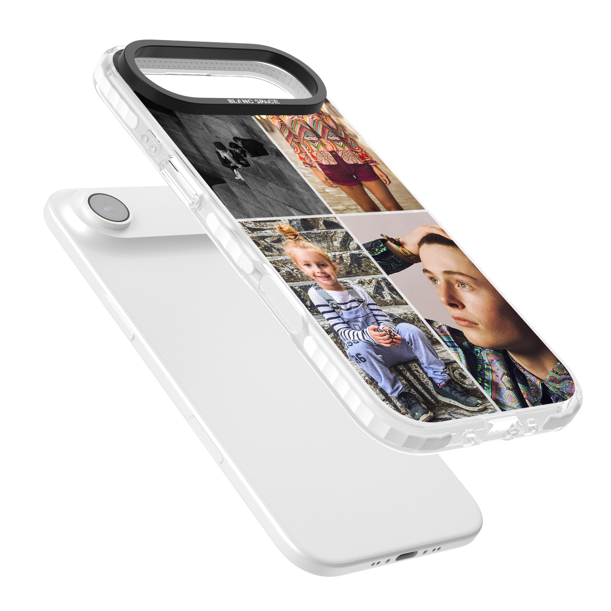 Personalised 4 Photo Grid iPhone 17 Air Impact Pro Clear Phone Case Colours