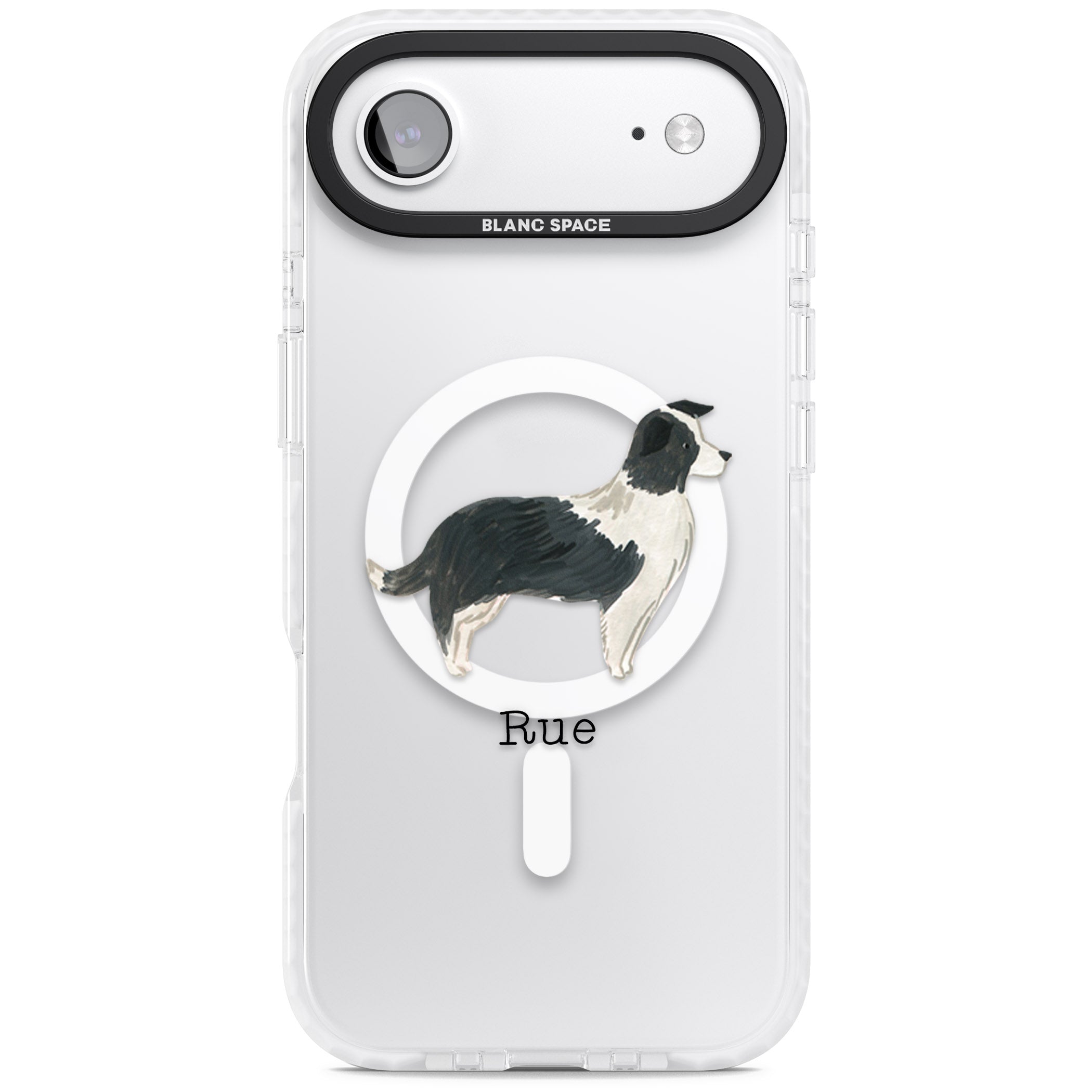 Personalised Border Collie iPhone 17 Air Impact Pro Clear Phone Case