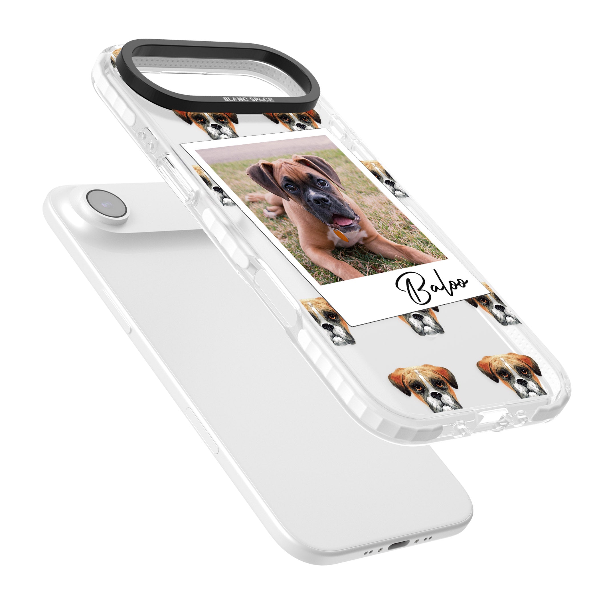 Personalised Boxer Instant Camera Photo iPhone 17 Air Impact Pro Clear Phone Case Colours