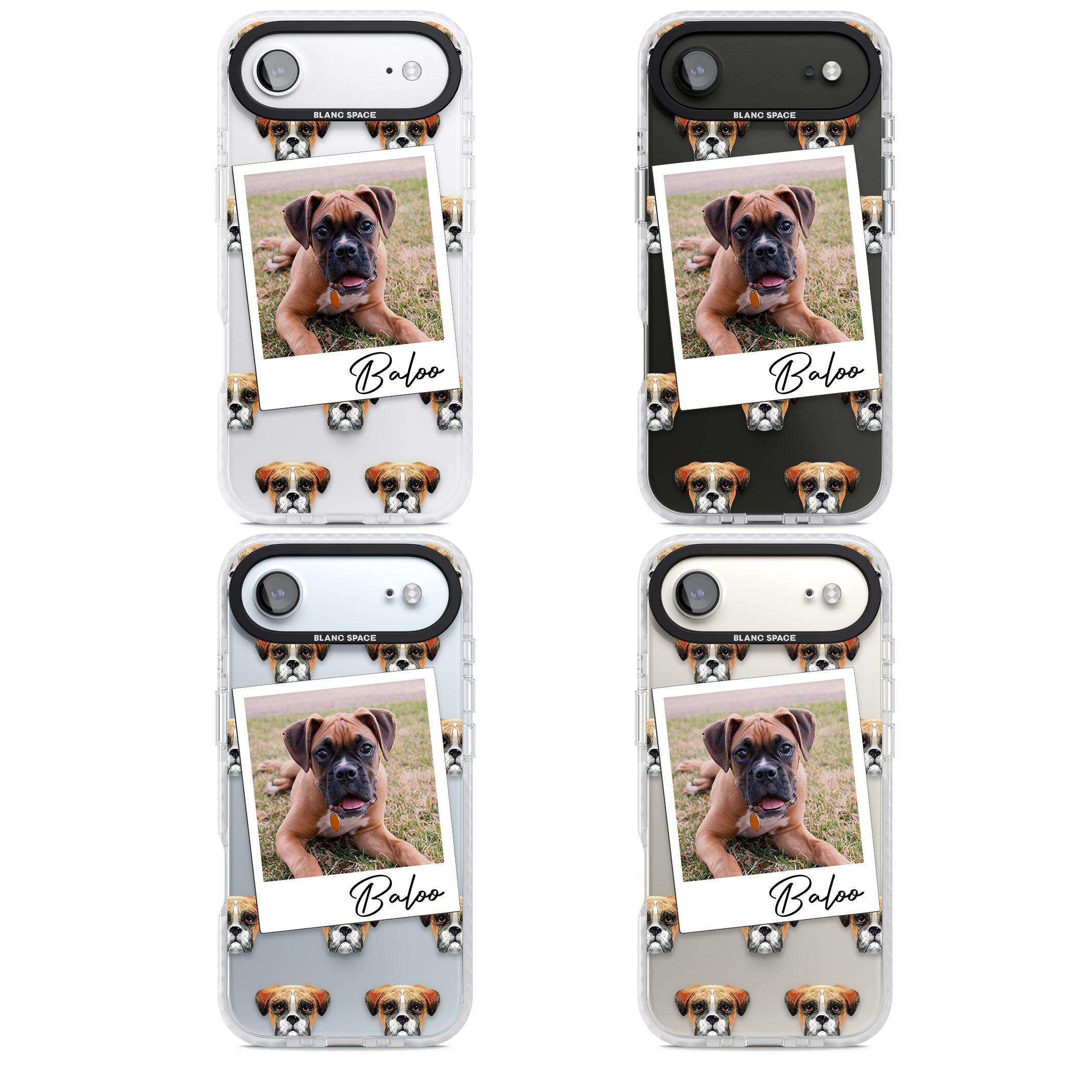 Personalised Boxer Instant Camera Photo iPhone 17 Air Impact Pro Clear Phone Case APT Impact Protection