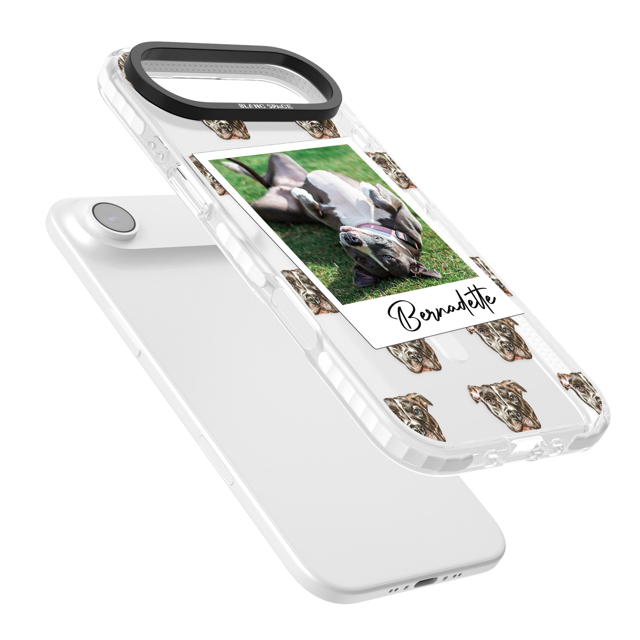 Personalised Staffordshire Bull Terrier Instant Camera Photo iPhone 17 Air Impact Pro Clear Phone Case Colours
