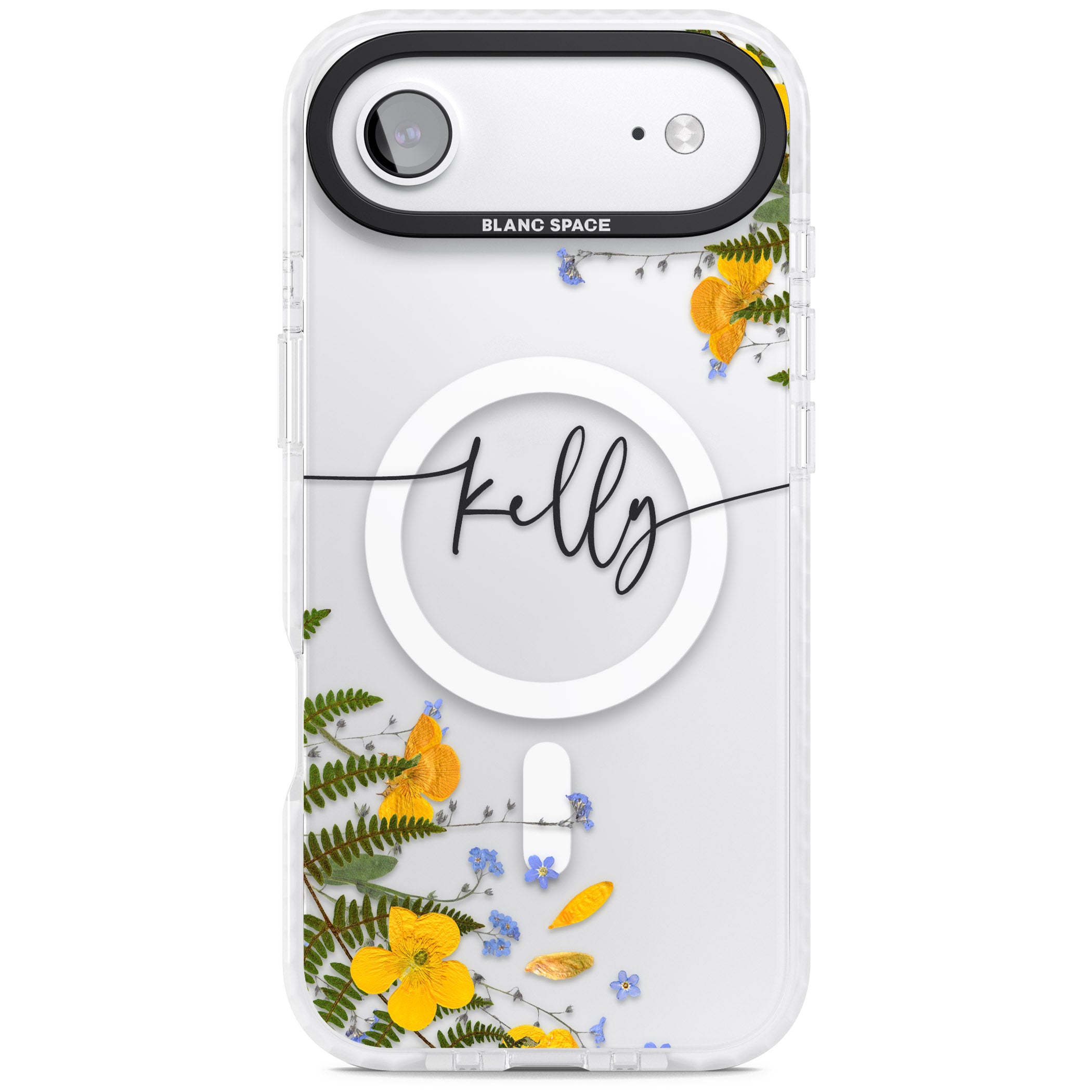 Personalised Ferns & Wildflowers iPhone 17 Air Impact Pro Clear Phone Case