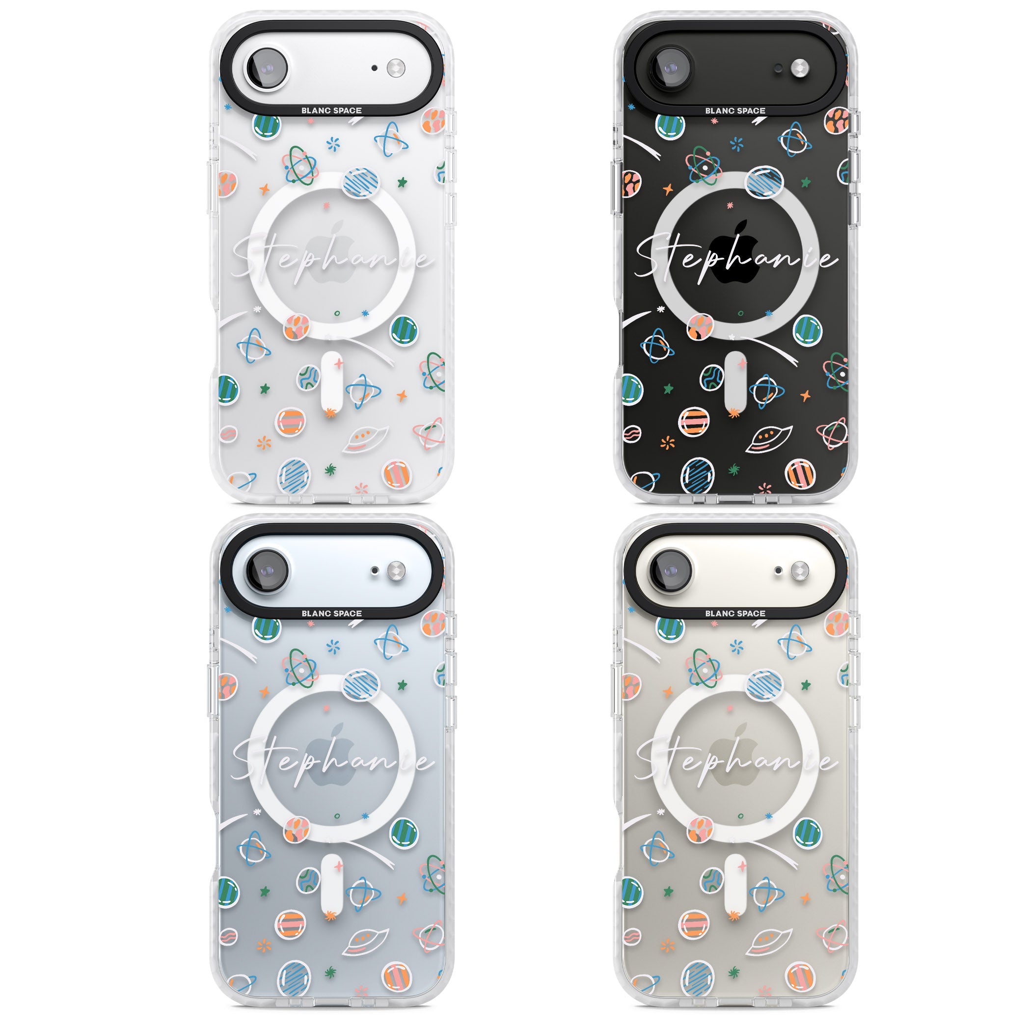 Personalised Space Pattern iPhone 17 Air Impact Pro Clear Phone Case APT Impact Protection