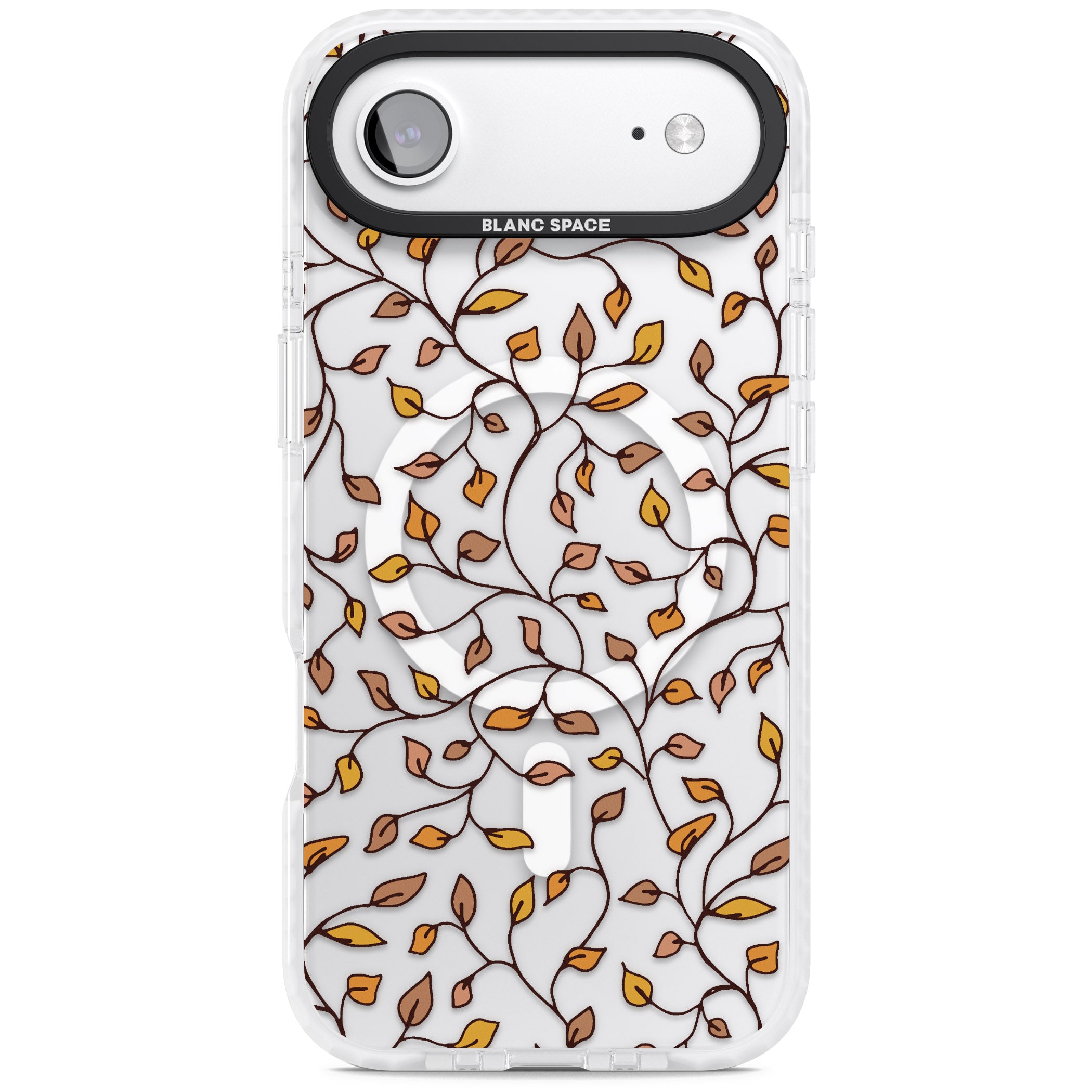 Personalised Autumn Leaves Pattern iPhone 17 Air Impact Pro Clear Phone Case