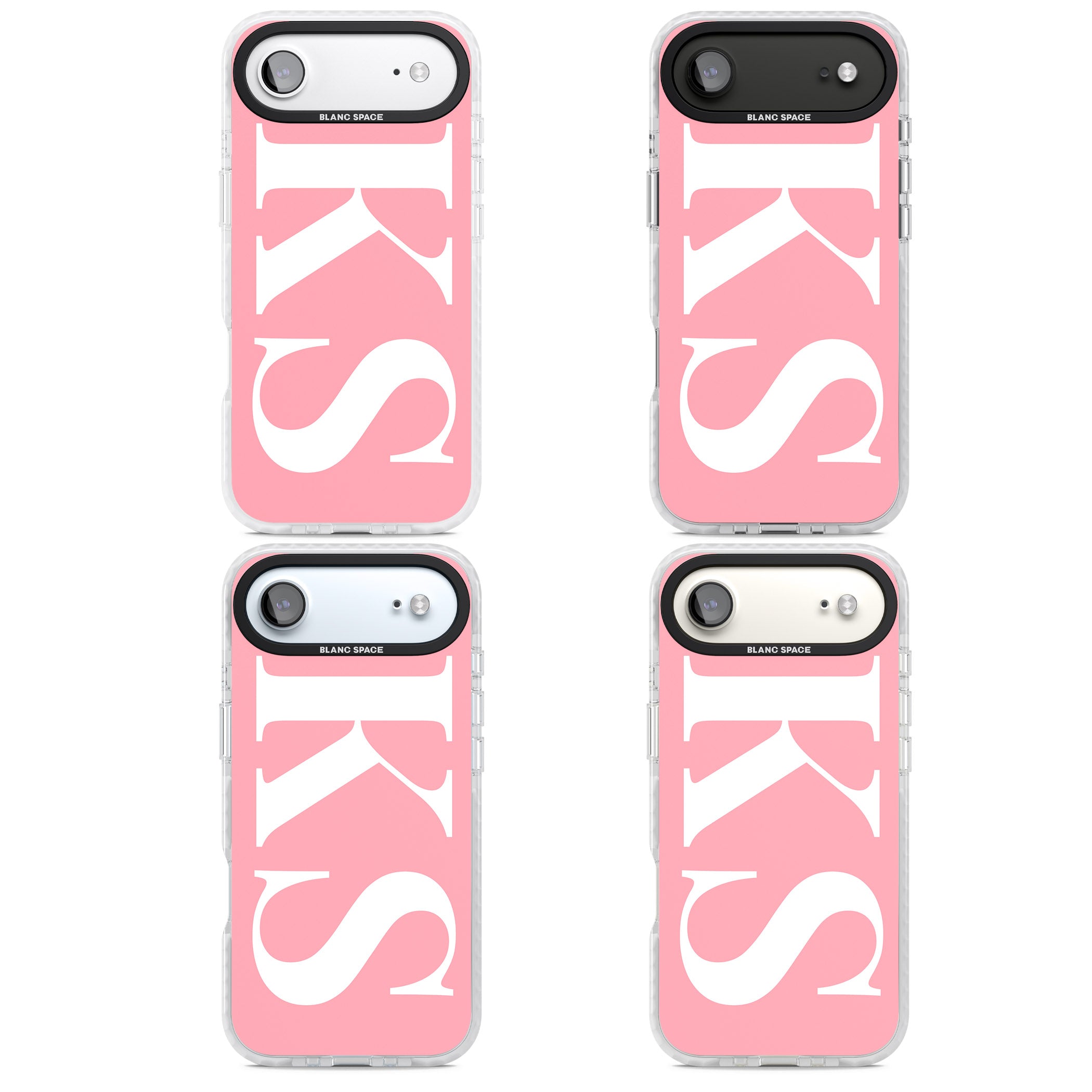 Personalised White & Pink Letters iPhone 17 Air Impact Pro Clear Phone Case APT Impact Protection