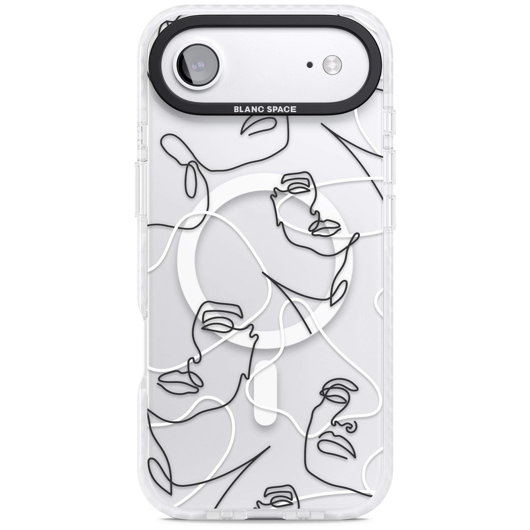 Personalised Abstract Faces iPhone 17 Air Impact Pro Clear Phone Case