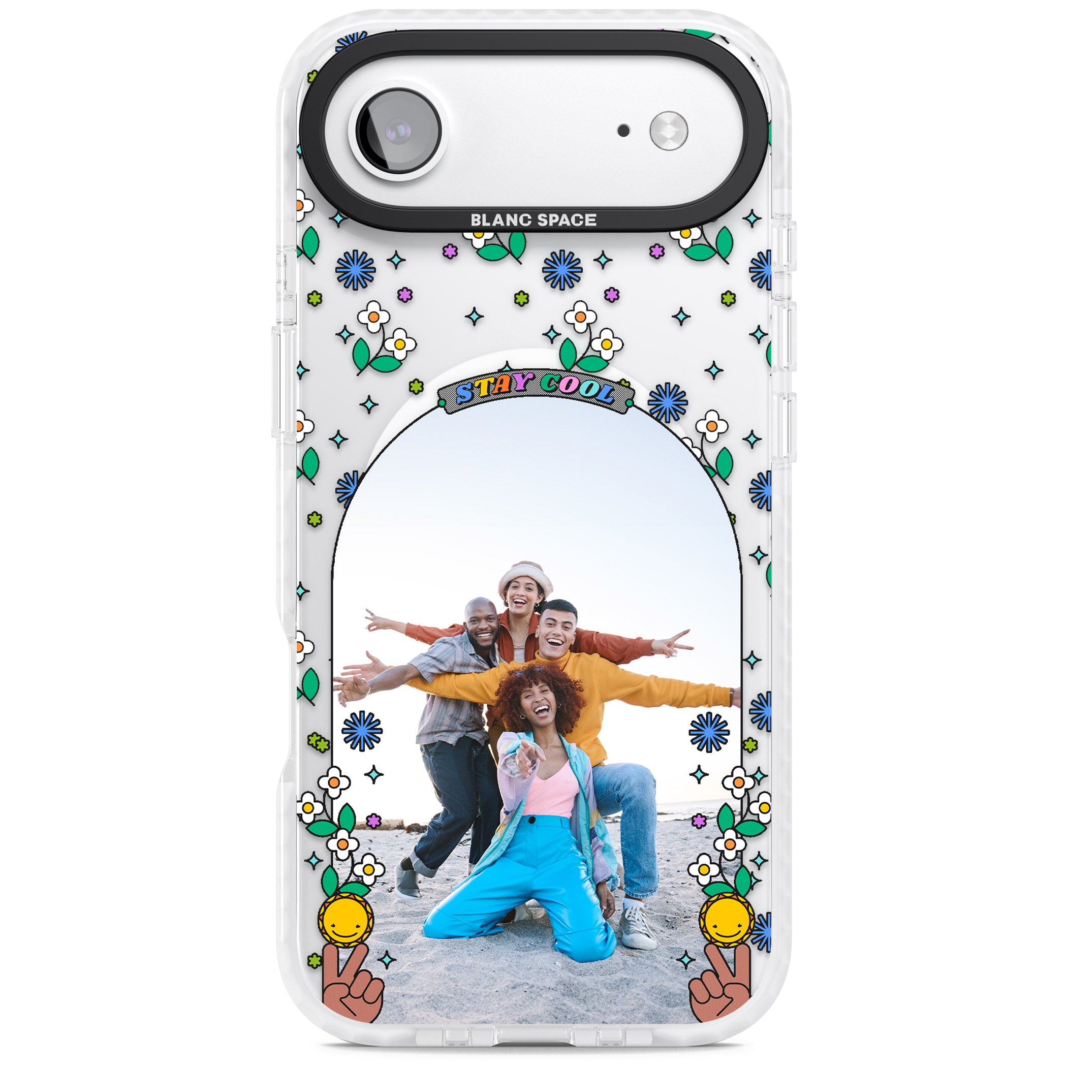 Personalised Summer Photo Frame iPhone 17 Air Impact Pro Clear Phone Case
