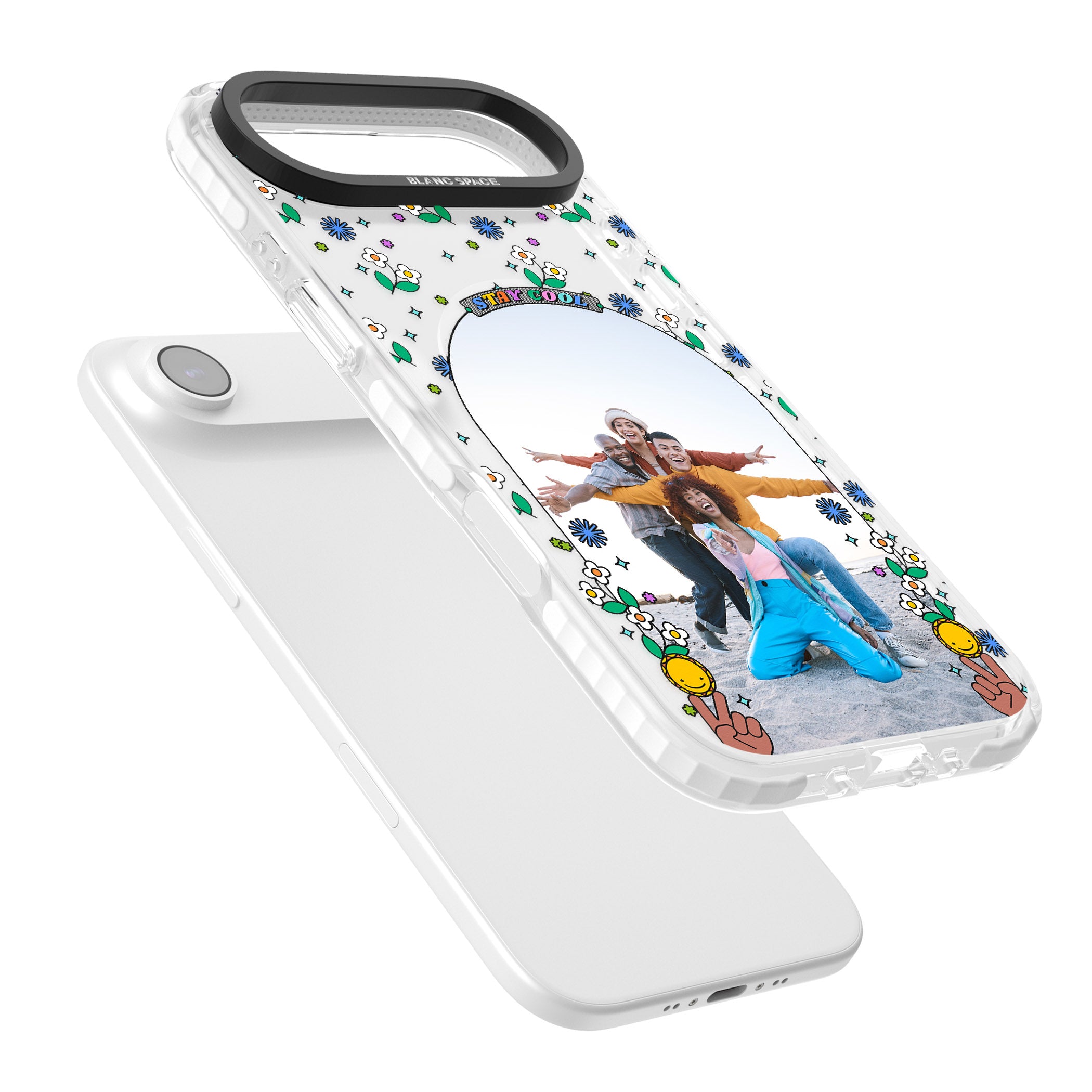 Personalised Summer Photo Frame iPhone 17 Air Impact Pro Clear Phone Case Colours