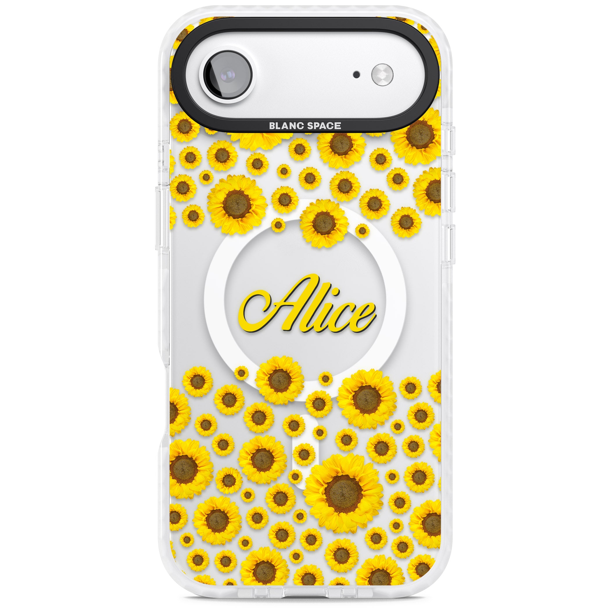 Personalised Sunflowers iPhone 17 Air Impact Pro Clear Phone Case