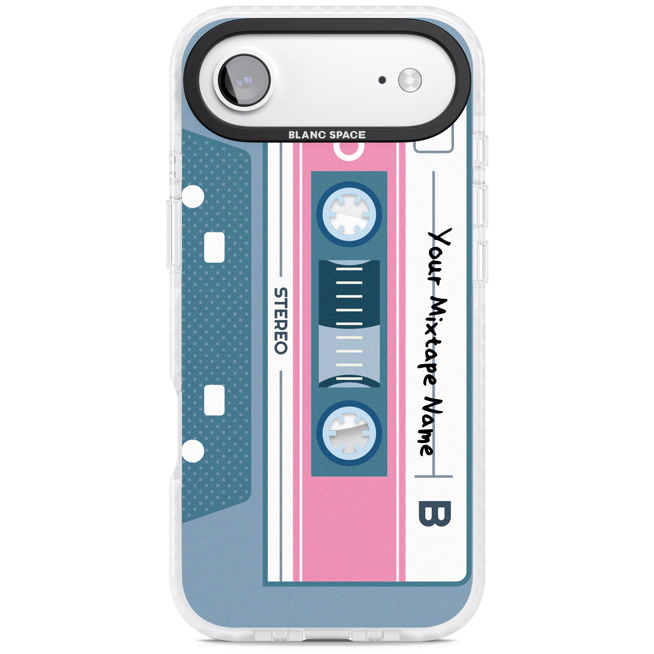 Personalised Retro Cassette Mixtape iPhone 17 Air Impact Pro Clear Phone Case