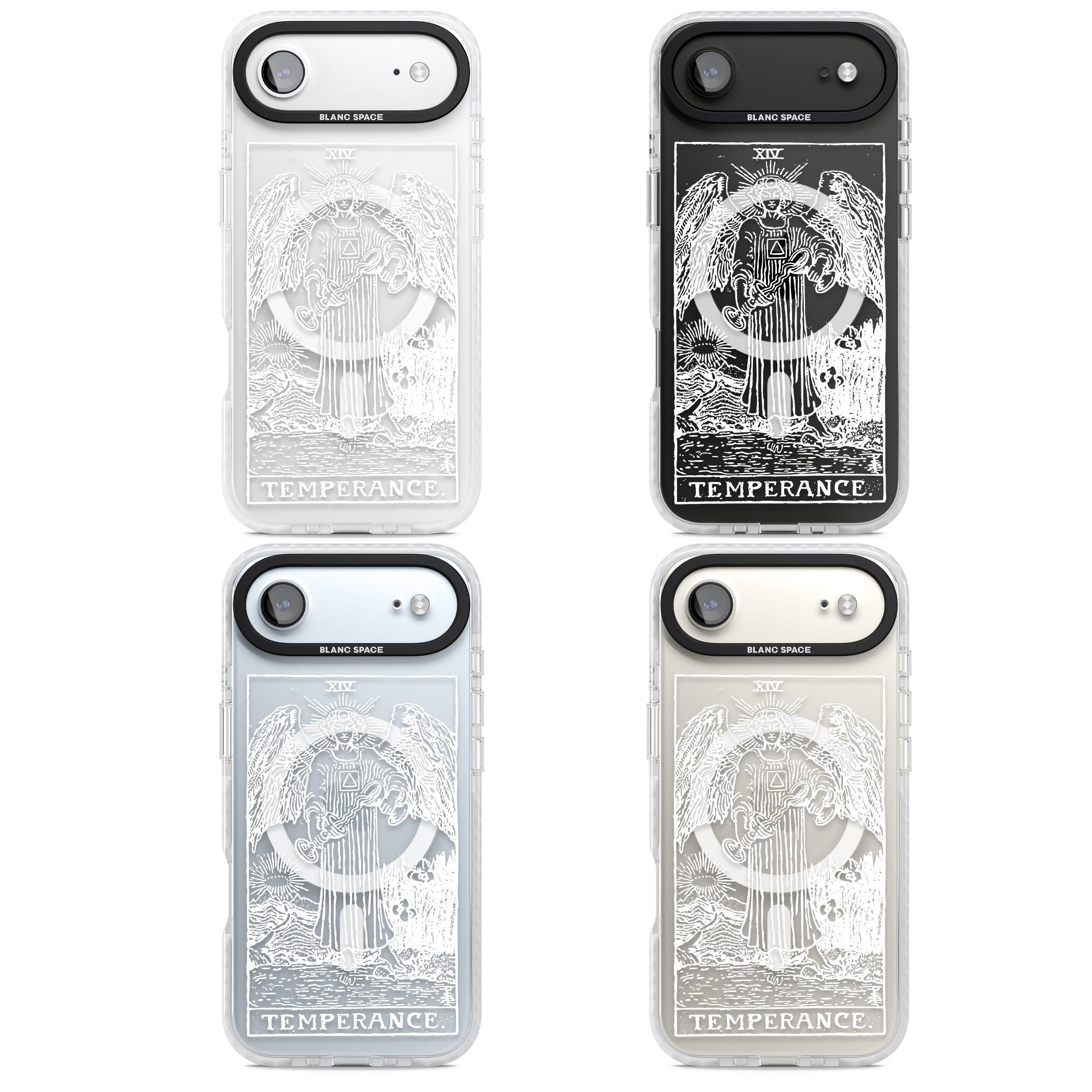 Personalised Temperance Tarot Card (White) iPhone 17 Air Impact Pro Clear Phone Case APT Impact Protection