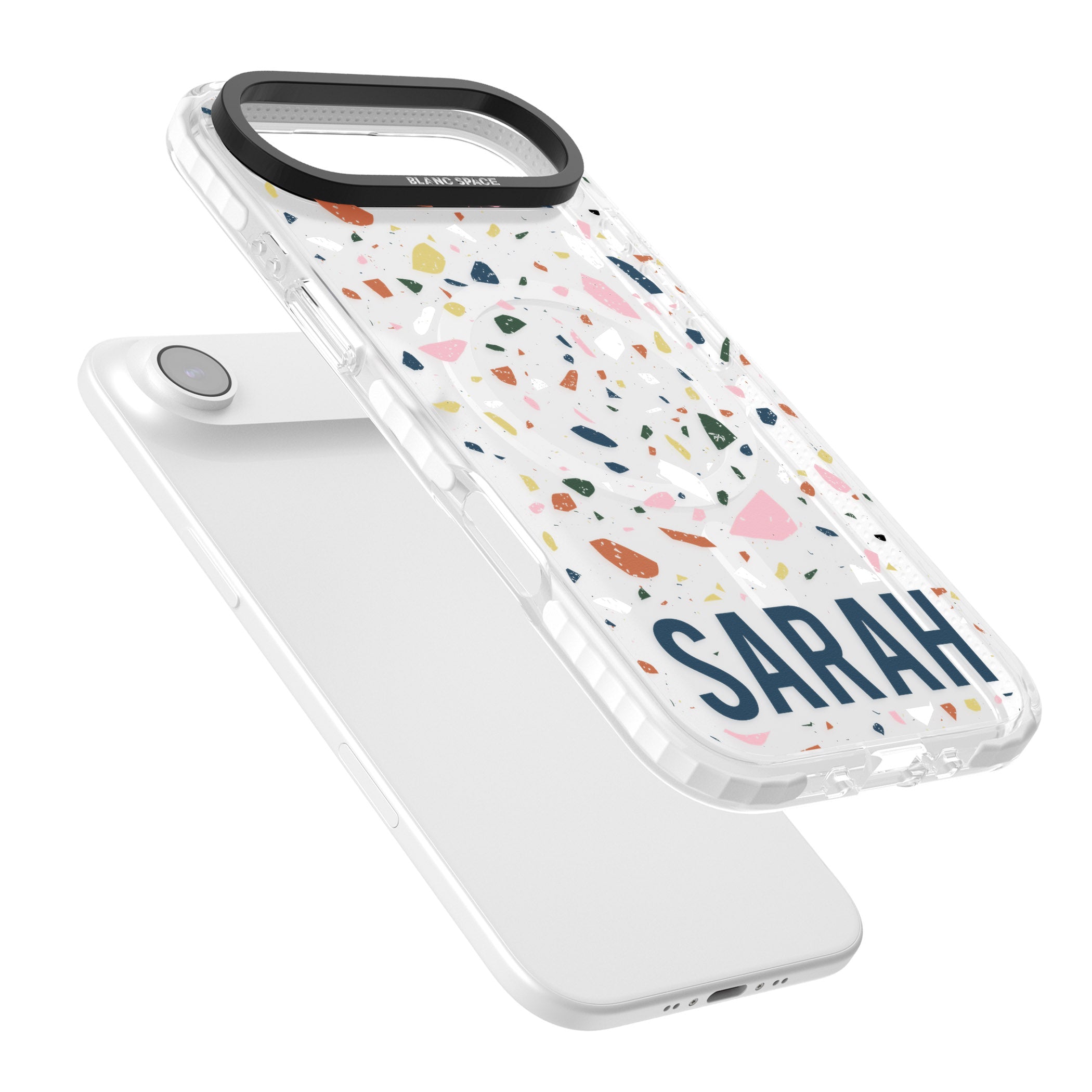 Personalised Terrazzo iPhone 17 Air Impact Pro Clear Phone Case Colours