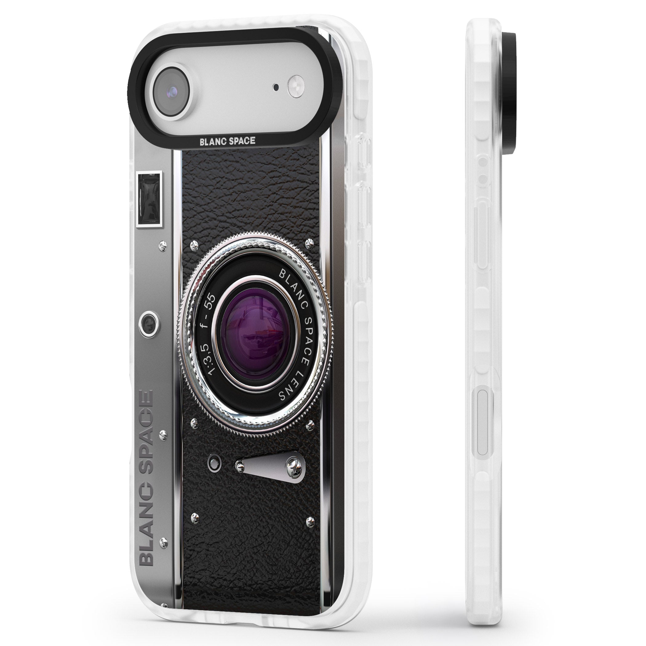 Vintage Retro Classic Camera iPhone 17 Air Impact Pro Clear Phone Case Side Profile