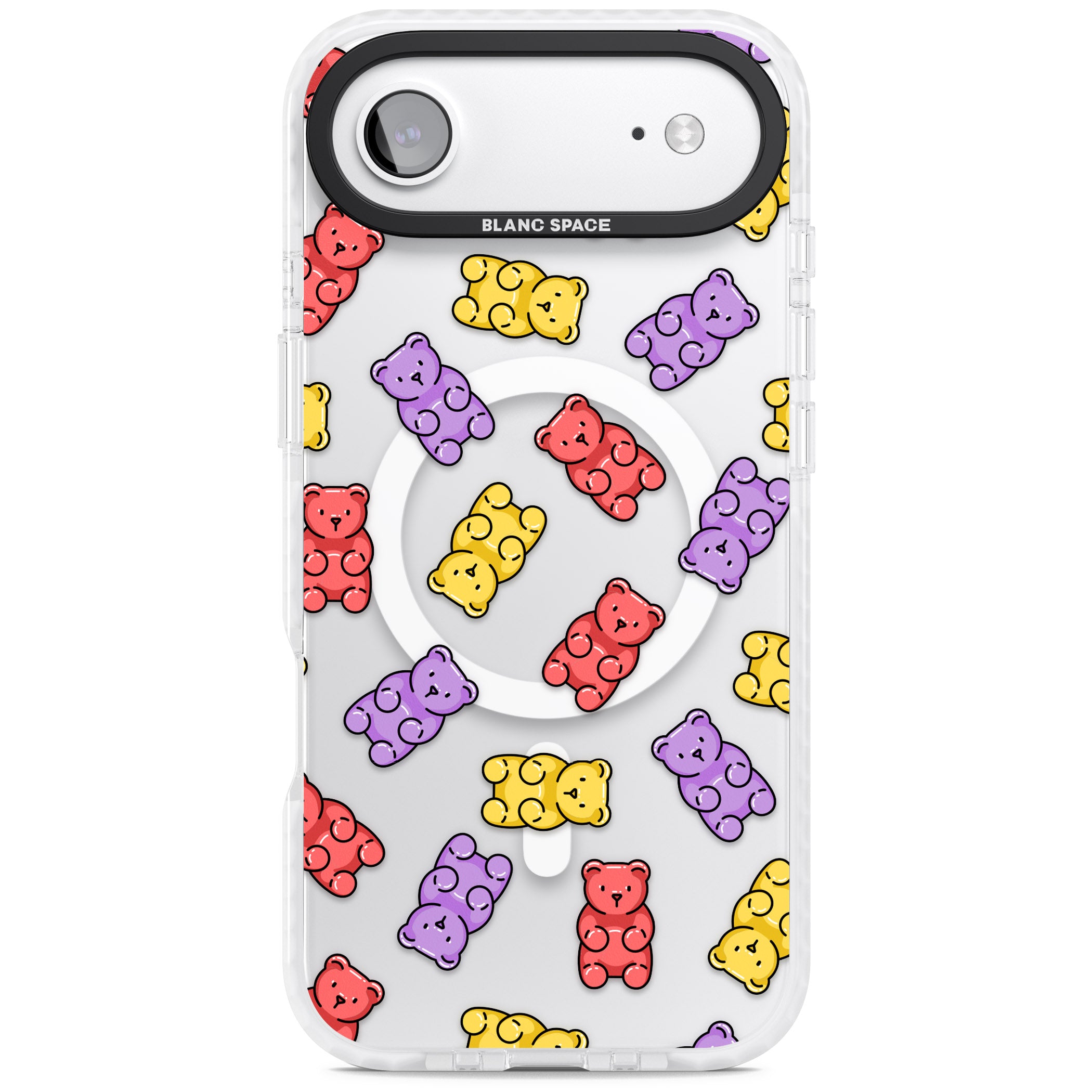 Gummy Bear Pattern iPhone 17 Air Impact Pro Clear Phone Case