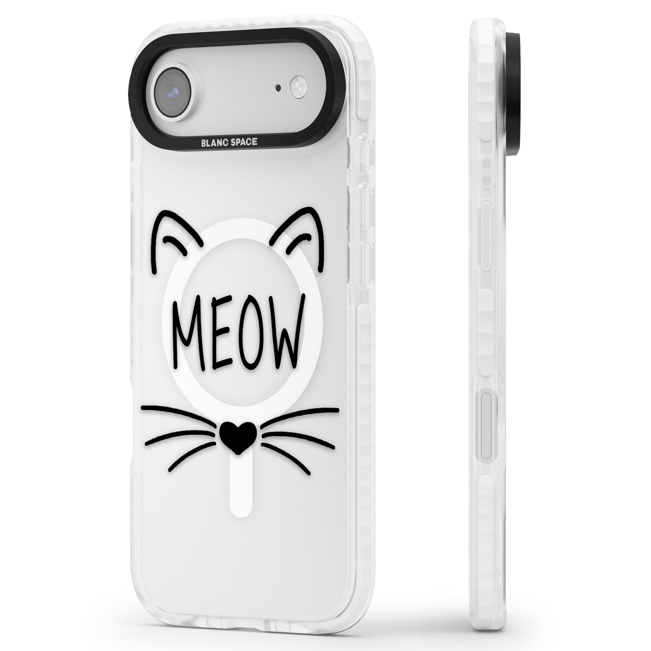 Cat Whiskers iPhone 17 Air Impact Pro Clear Phone Case Side Profile