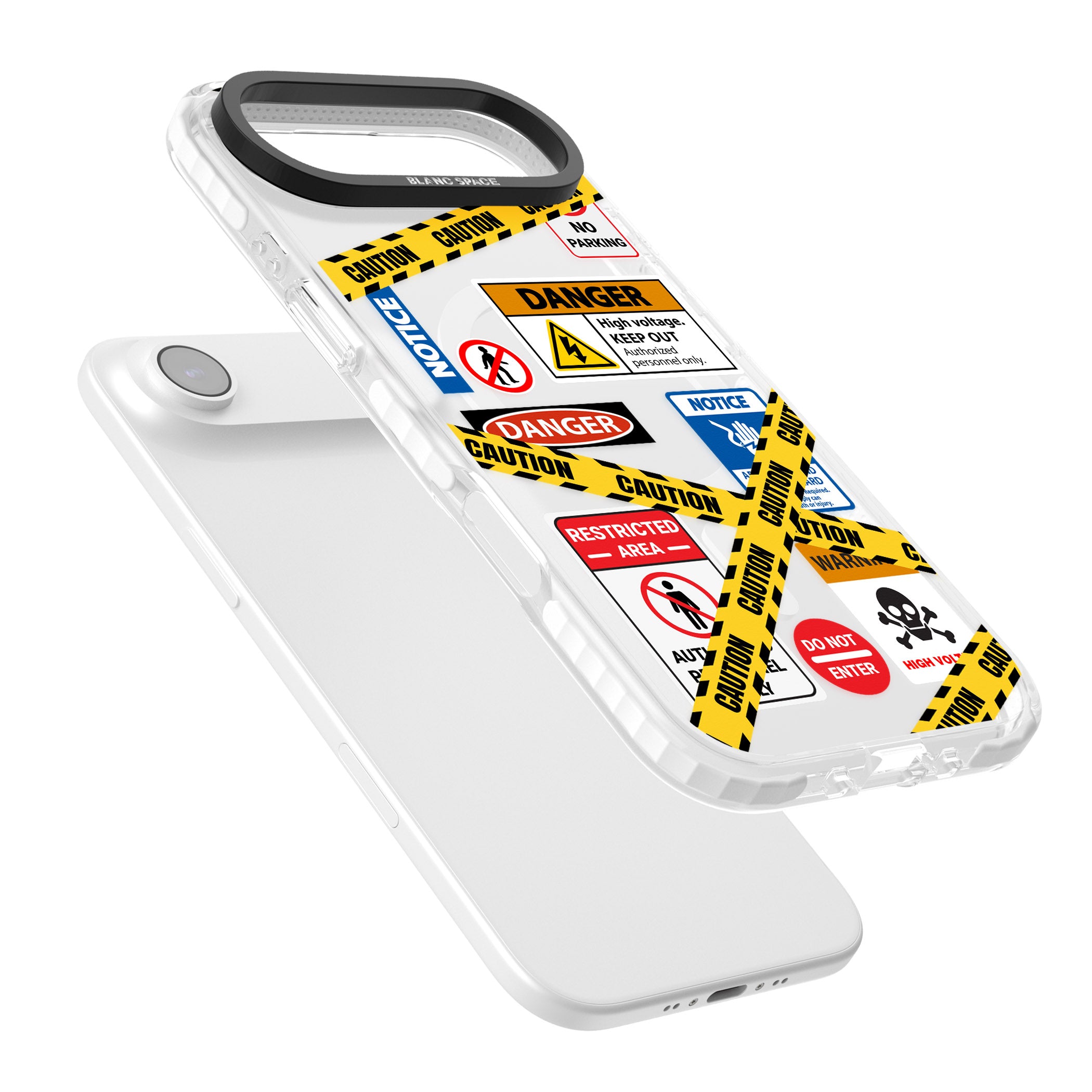 Caution Sign iPhone 17 Air Impact Pro Clear Phone Case Colours