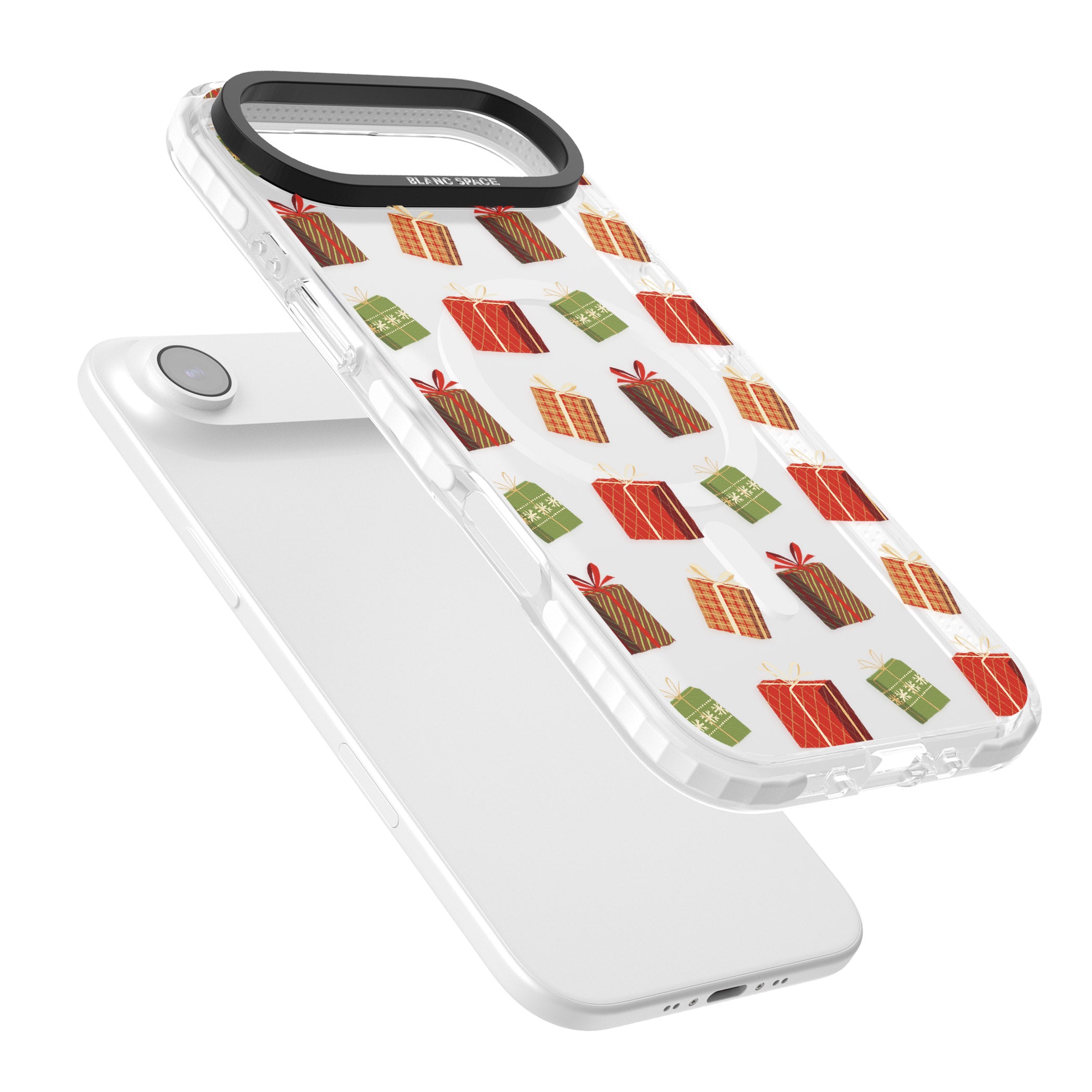 Christmas Presents Pattern iPhone 17 Air Impact Pro Clear Phone Case Colours