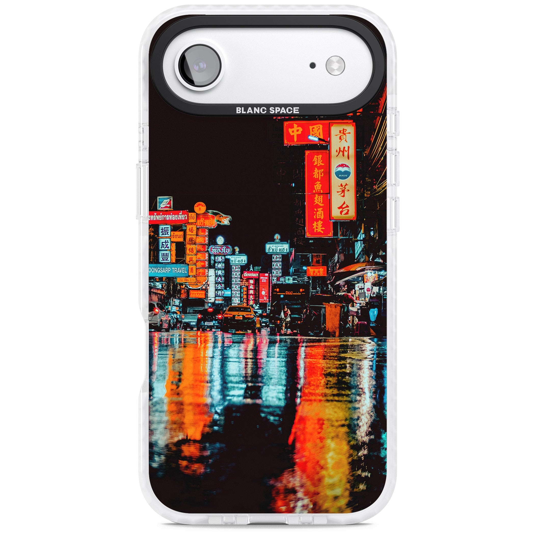 Neon City iPhone 17 Air Impact Pro Clear Phone Case