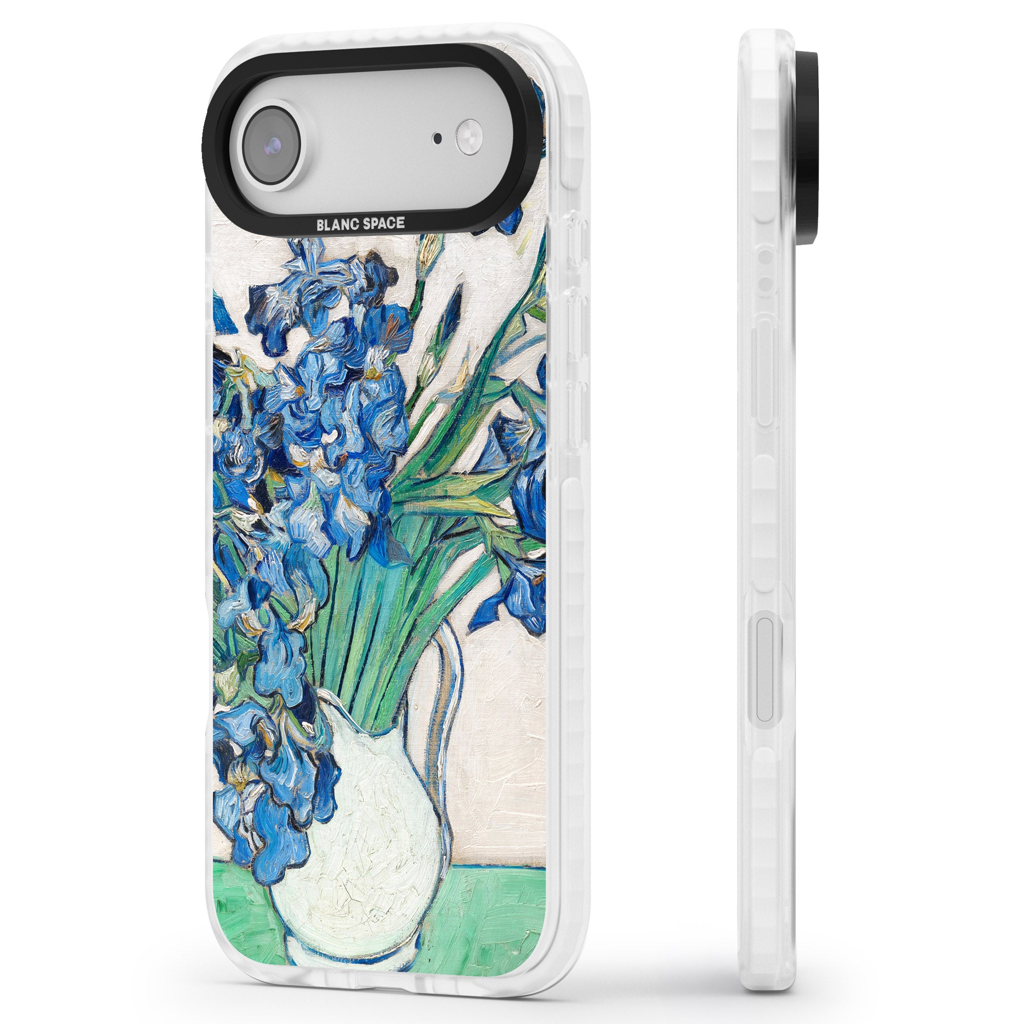 Irises By Vincent Van Gogh iPhone 17 Air Impact Pro Clear Phone Case Side Profile