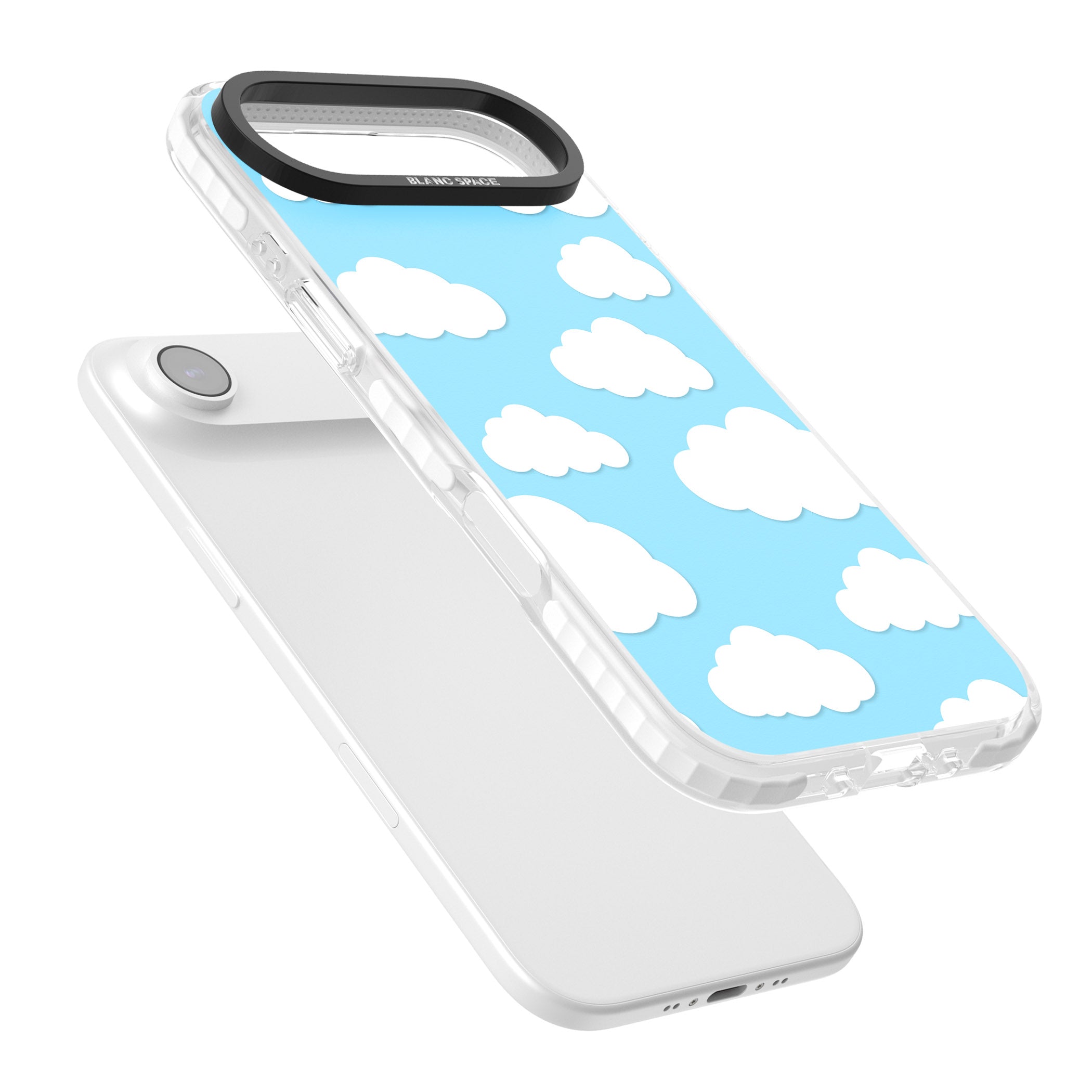 Blue Sky & Clouds Pattern iPhone 17 Air Impact Pro Clear Phone Case Colours