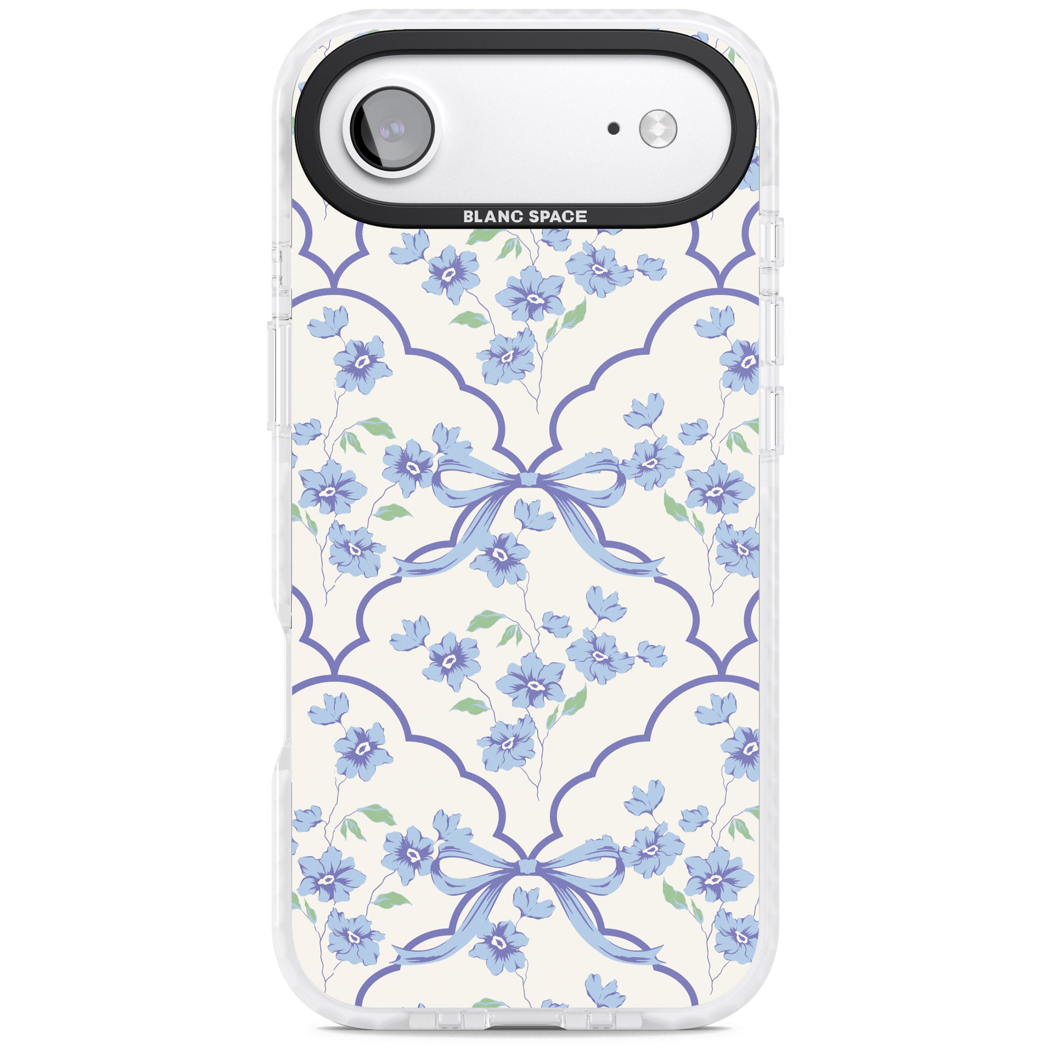 Blue Cottage Floral iPhone 17 Air Impact Pro Clear Phone Case