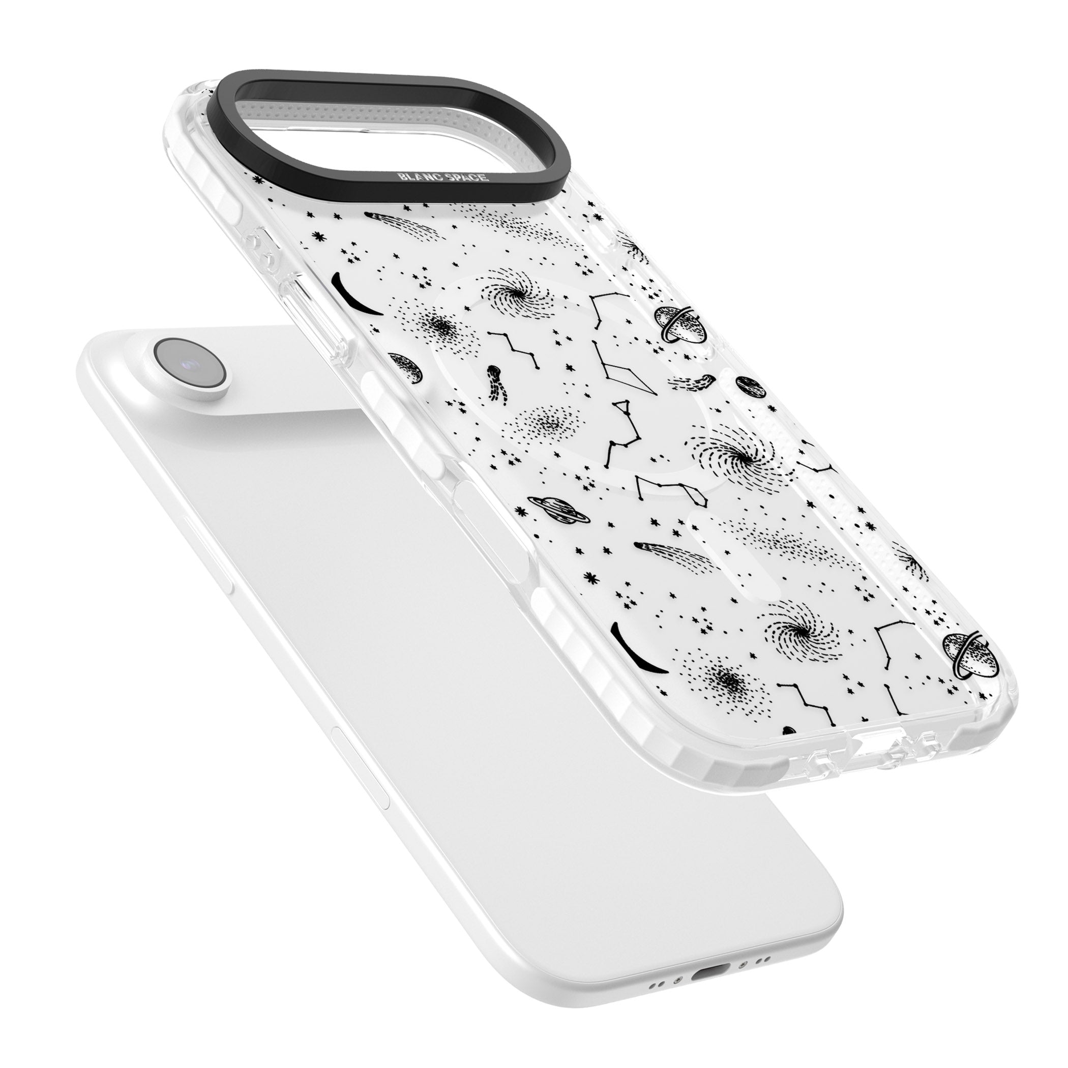 Galactic Sketch iPhone 17 Air Impact Pro Clear Phone Case Colours