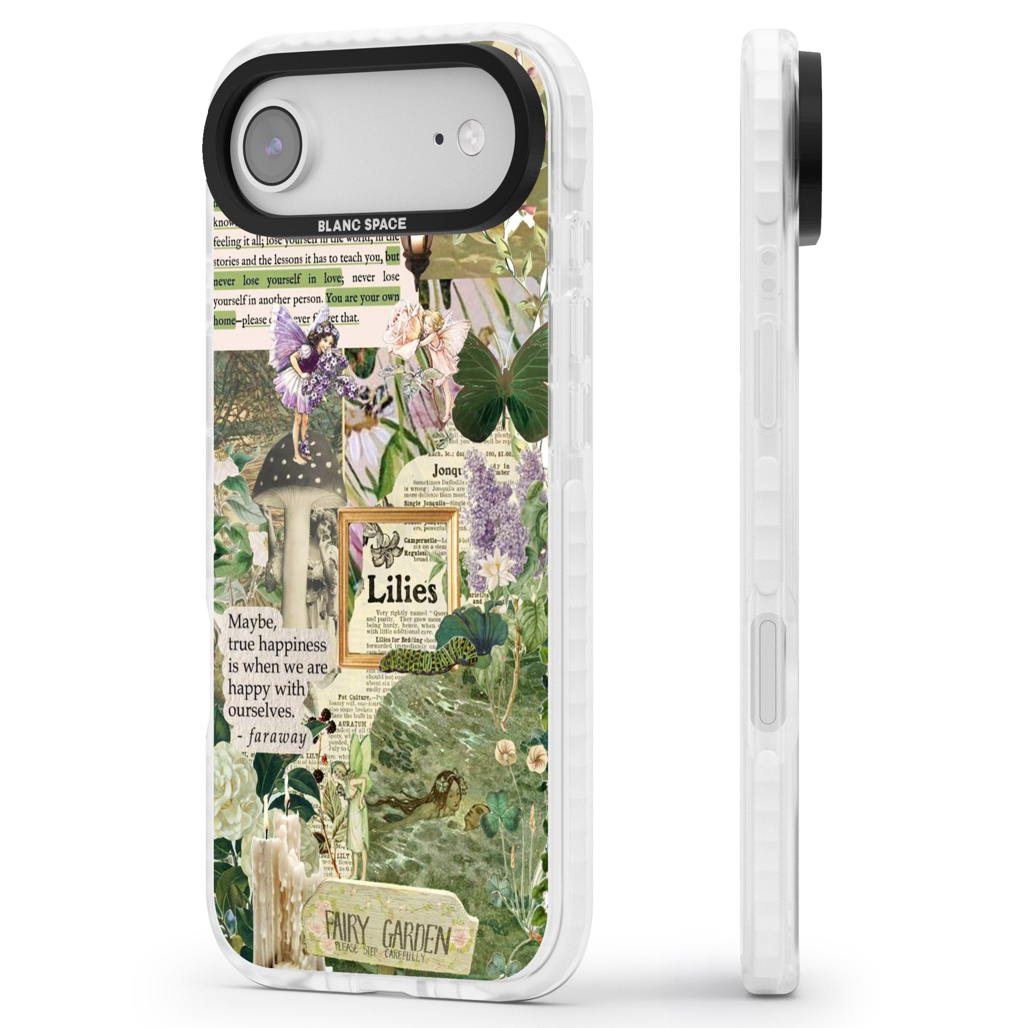 Fairy Garden iPhone 17 Air Impact Pro Clear Phone Case Side Profile