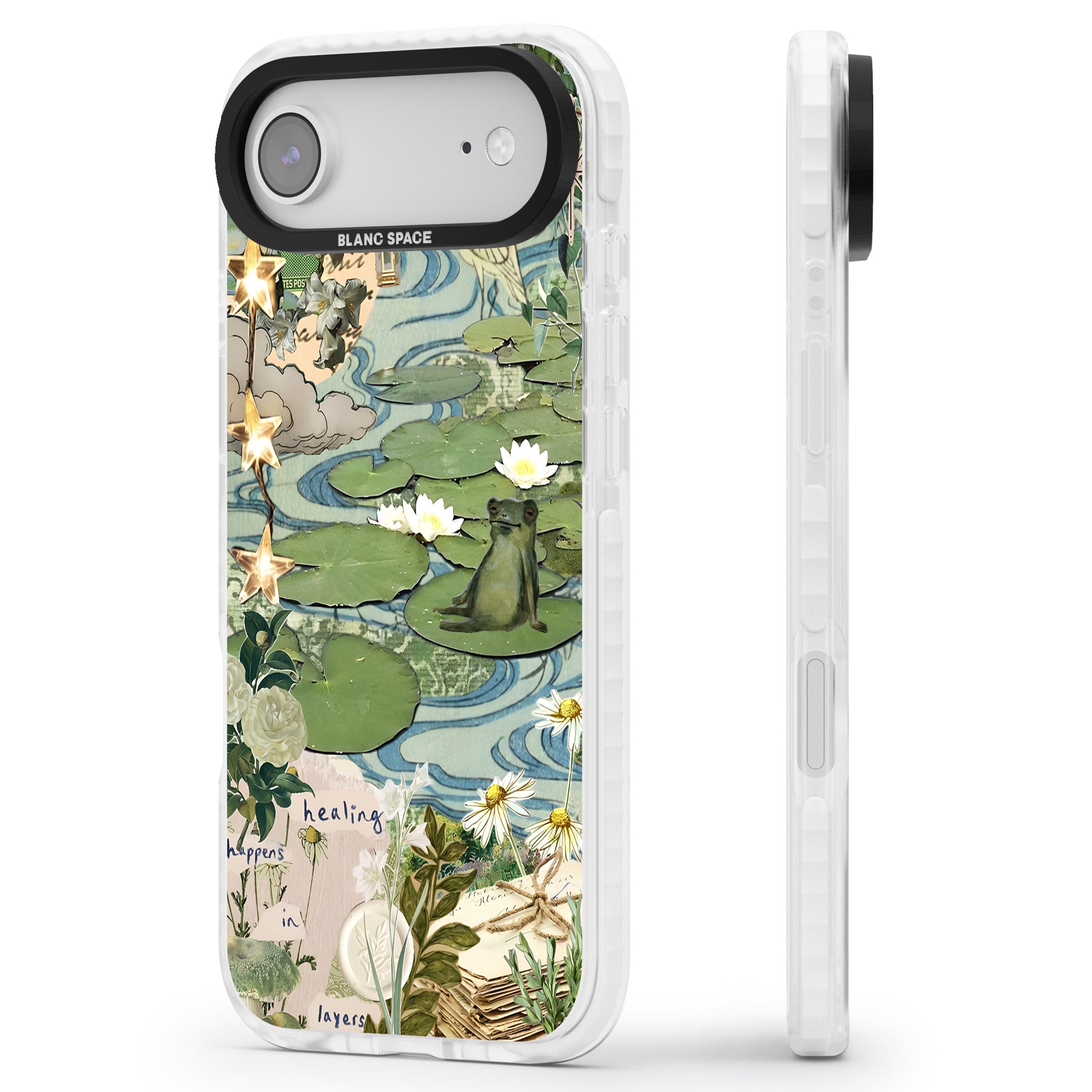 Lily Pad River iPhone 17 Air Impact Pro Clear Phone Case Side Profile