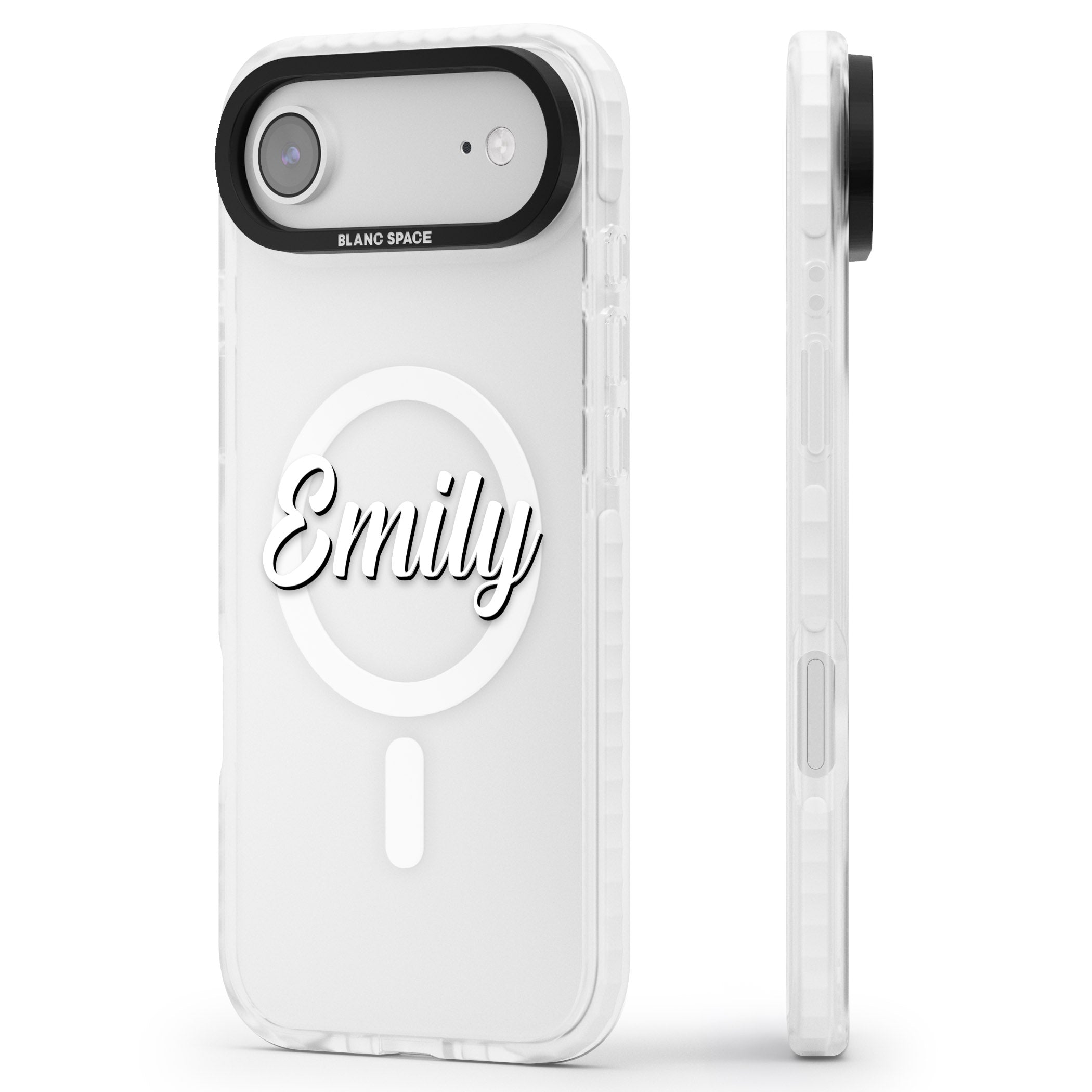 Personalised Cute Name iPhone 17 Air Impact Pro Clear Phone Case Side Profile