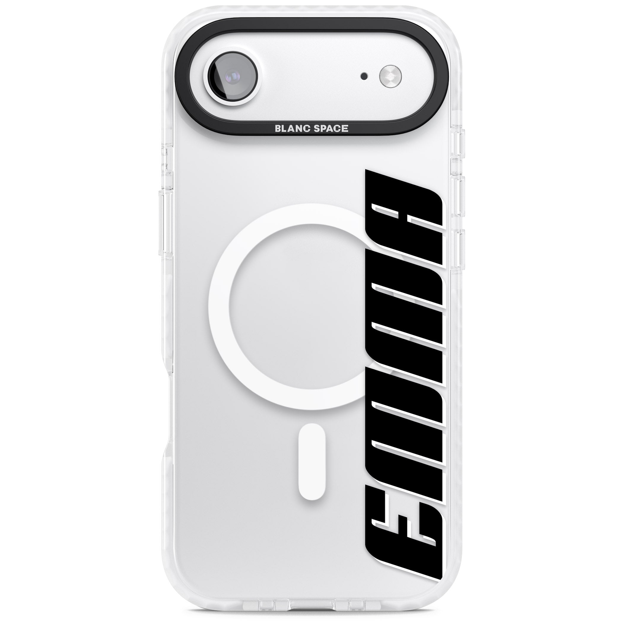 Personalised Vertical Bold Name iPhone 17 Air Impact Pro Clear Phone Case