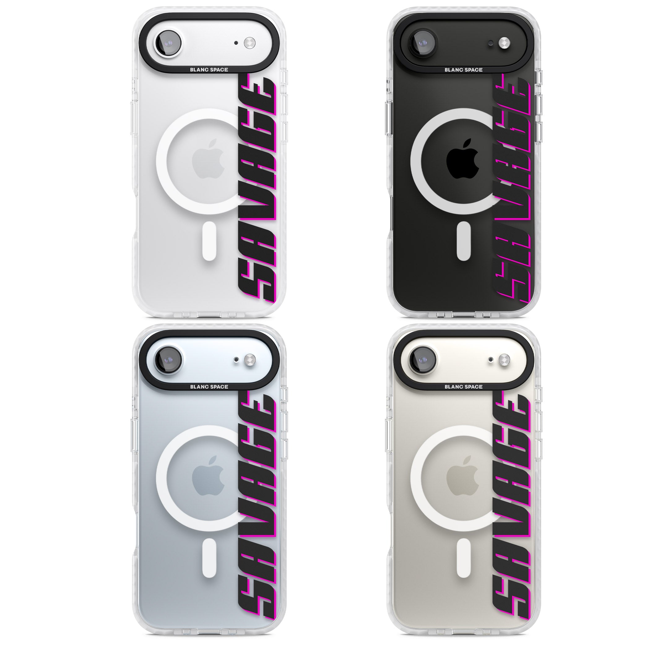 Personalised Cool Vertical Name iPhone 17 Air Impact Pro Clear Phone Case APT Impact Protection