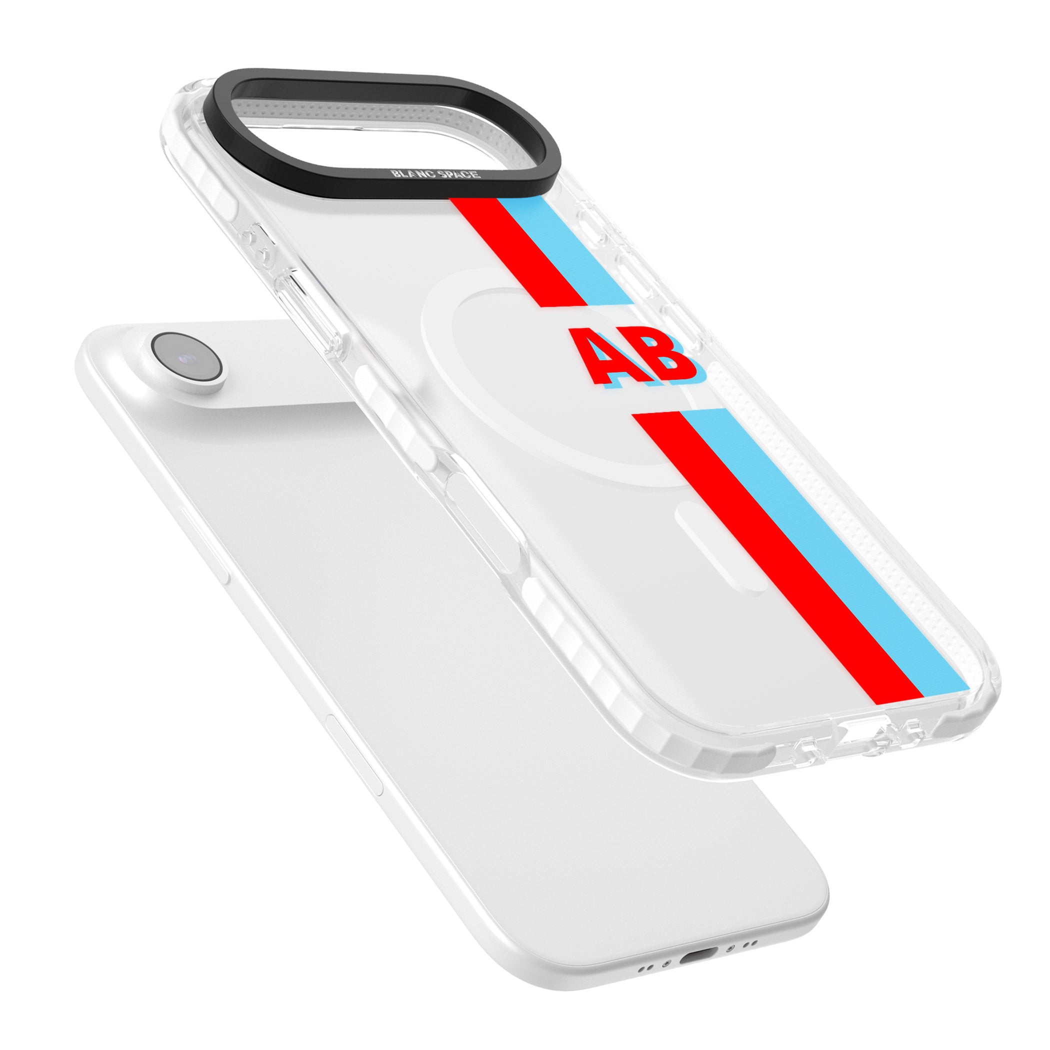 Personalised Bold Striped iPhone 17 Air Impact Pro Clear Phone Case Colours