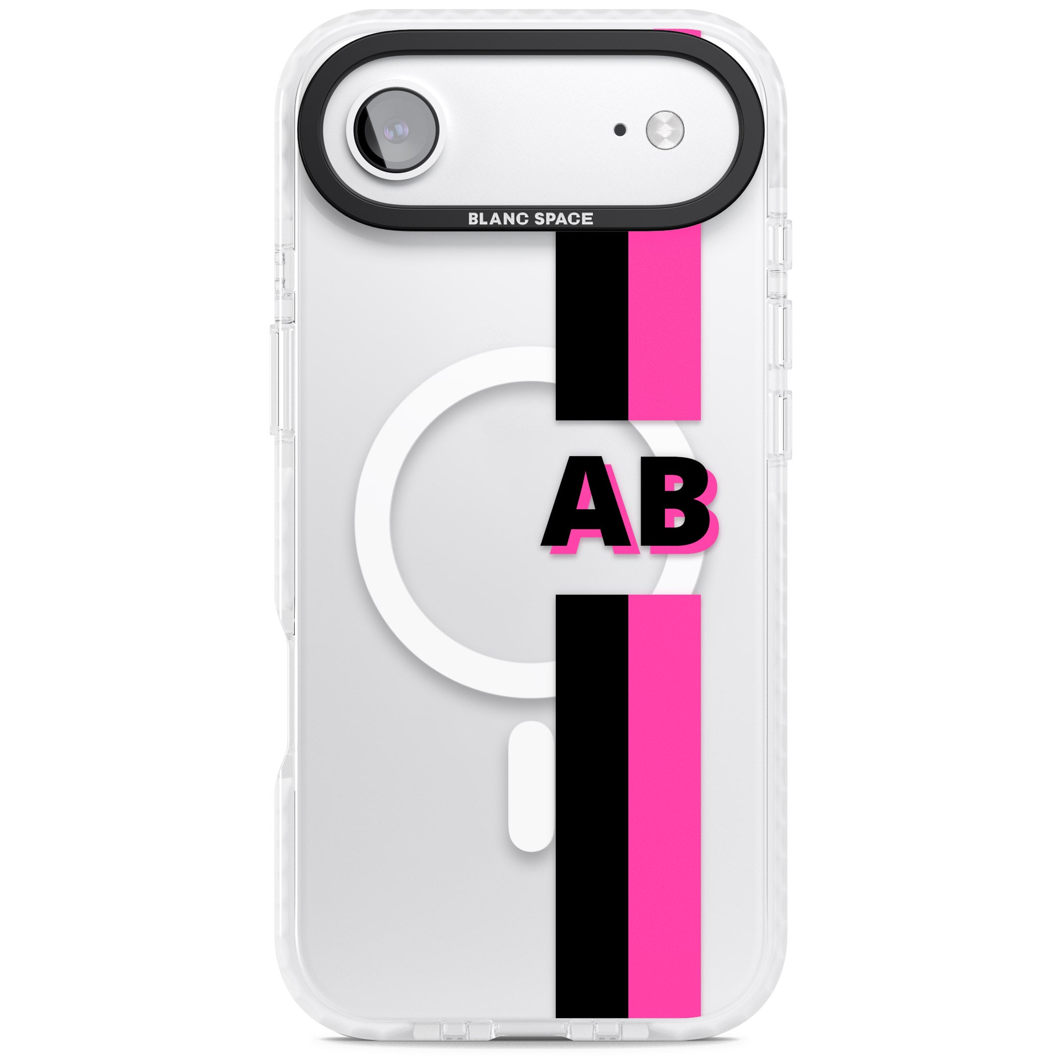 Personalised Bold Name Stripe iPhone 17 Air Impact Pro Clear Phone Case