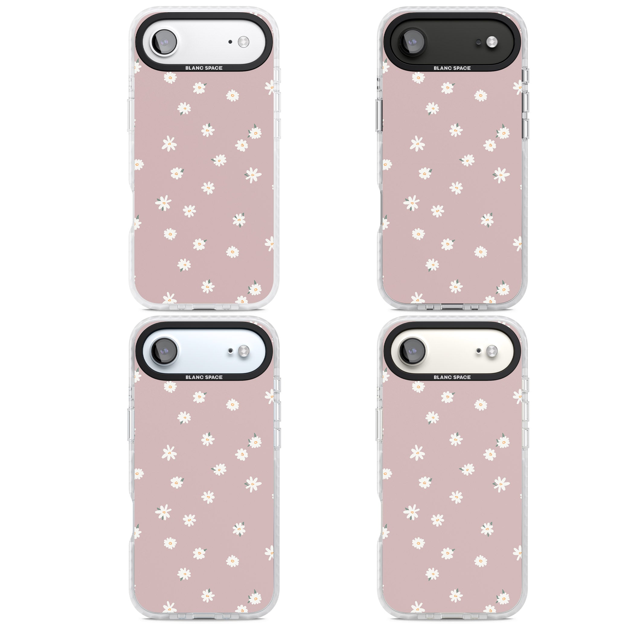Dusty Pink Daisy iPhone 17 Air Impact Pro Clear Phone Case APT Impact Protection