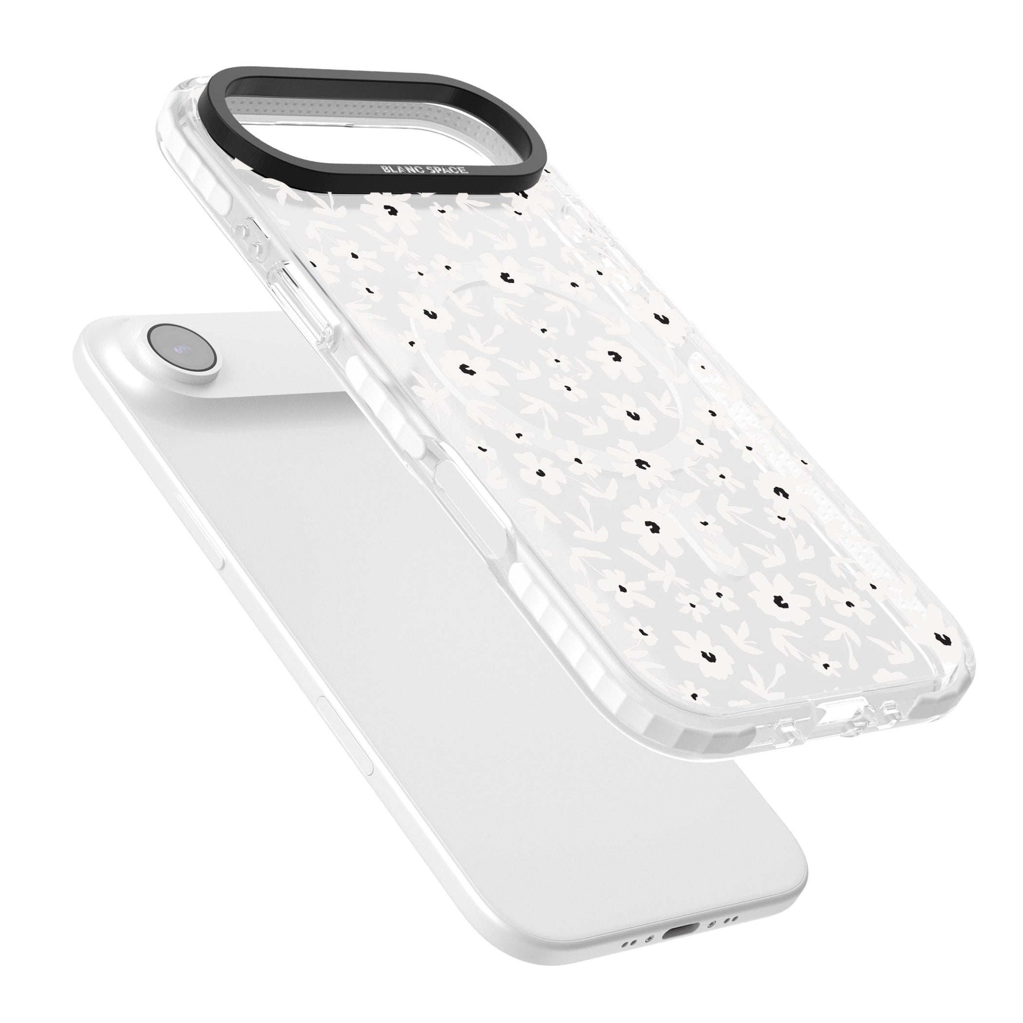 Monochrome Floral iPhone 17 Air Impact Pro Clear Phone Case Colours