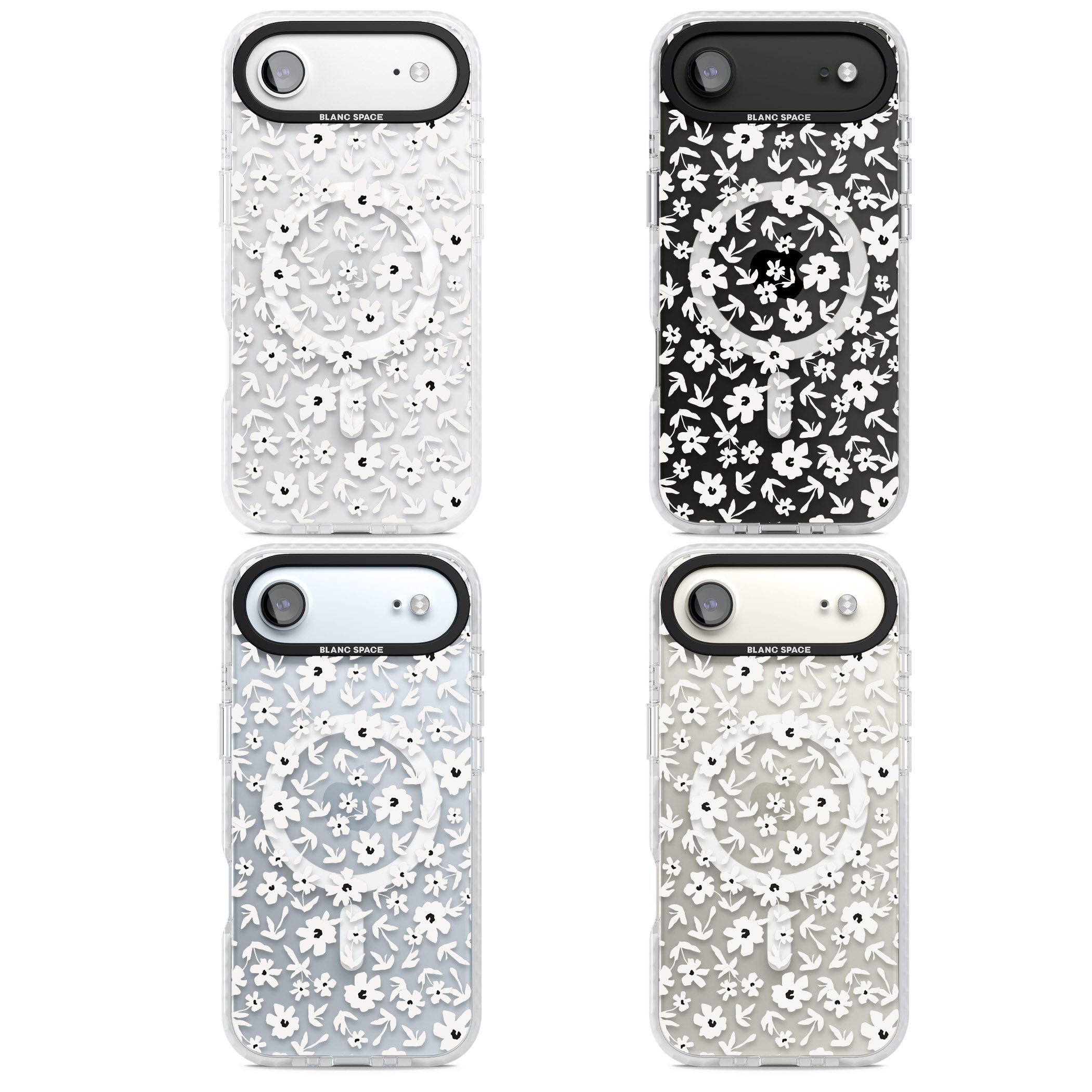 Monochrome Floral iPhone 17 Air Impact Pro Clear Phone Case APT Impact Protection