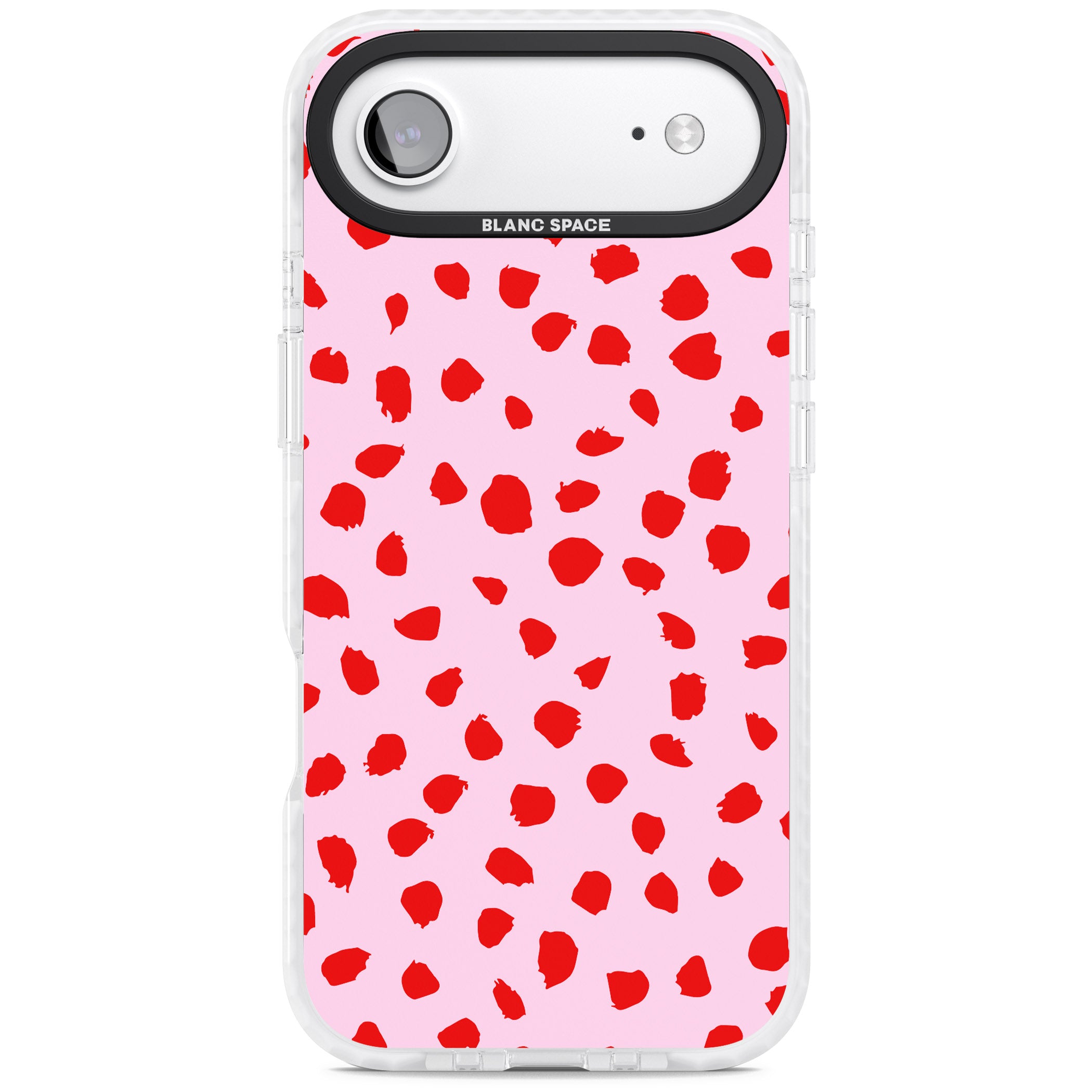 Red Polka Dot iPhone 17 Air Impact Pro Clear Phone Case