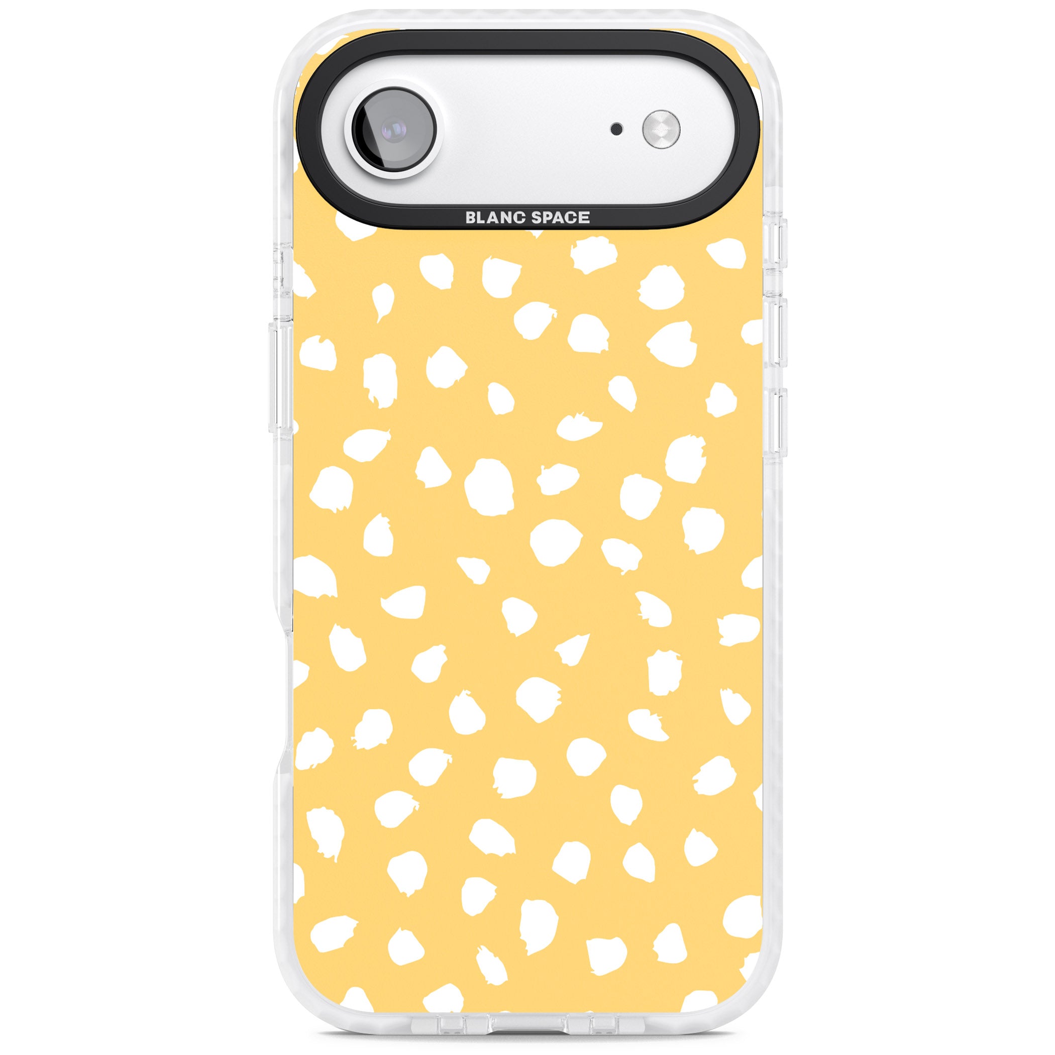Yellow Dalmatian Dots iPhone 17 Air Impact Pro Clear Phone Case