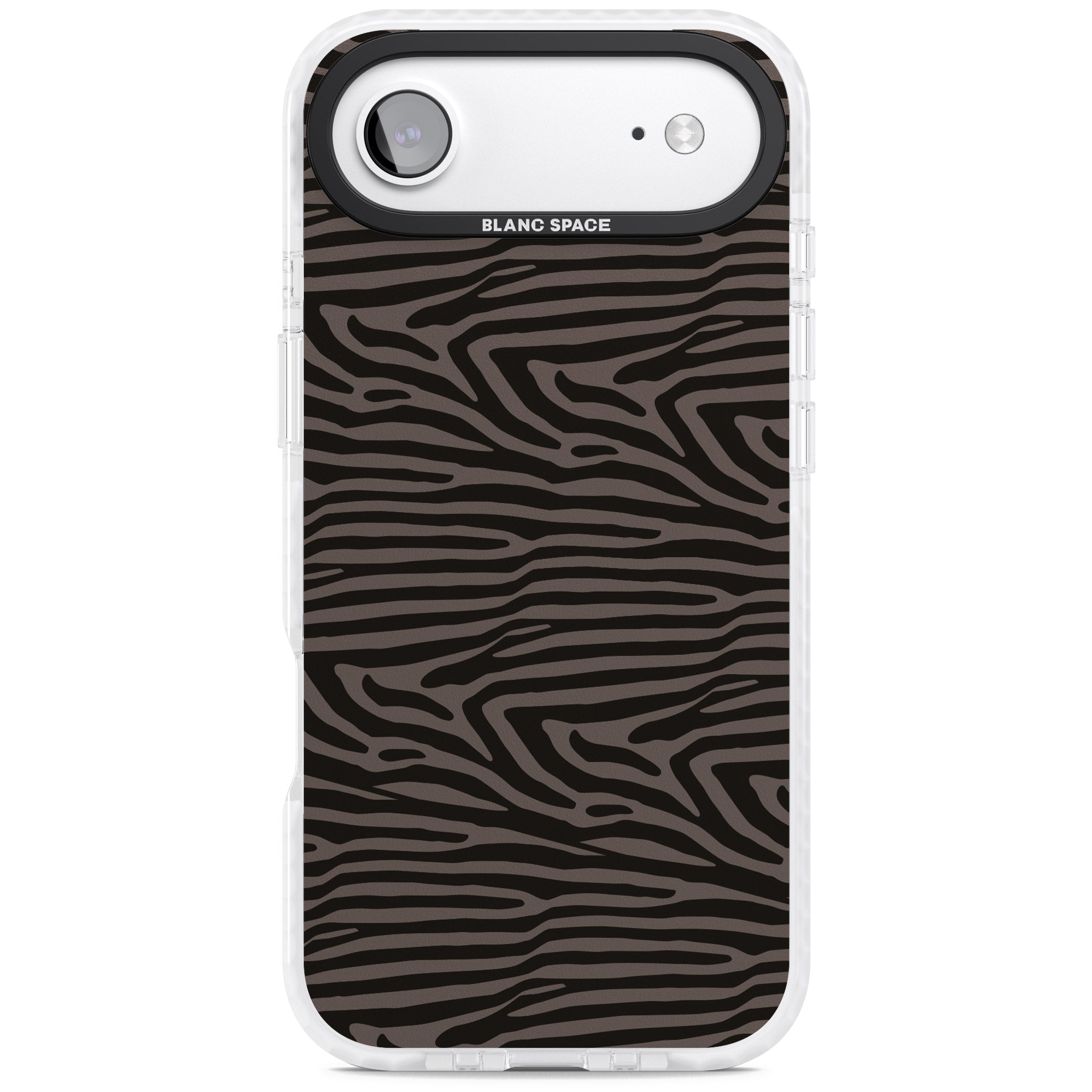 Dark Zebra Print iPhone 17 Air Impact Pro Clear Phone Case