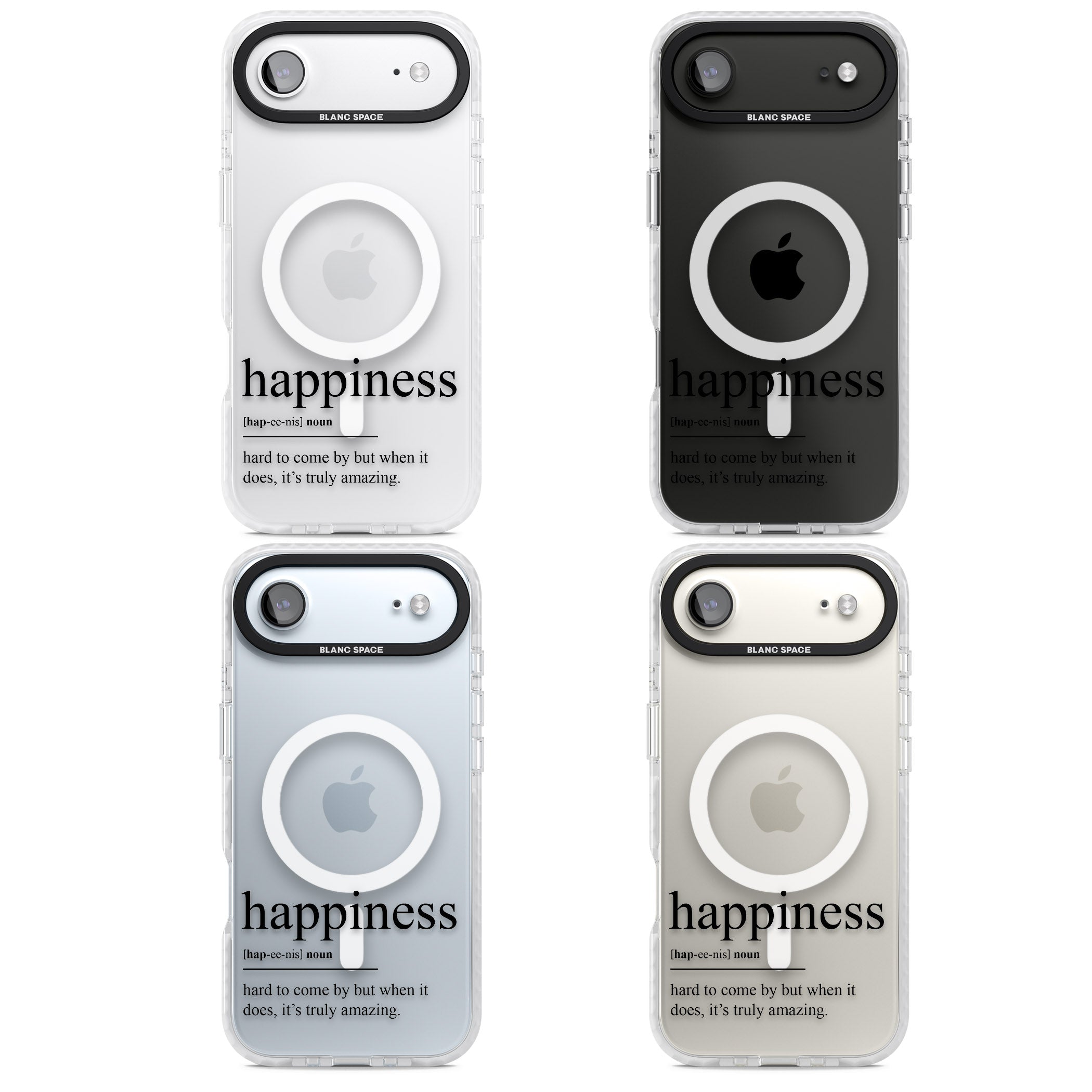 Happiness iPhone 17 Air Impact Pro Clear Phone Case APT Impact Protection