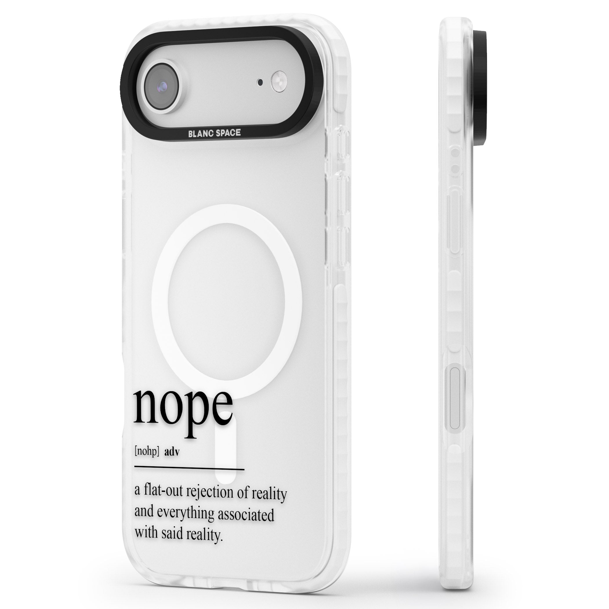 Nope iPhone 17 Air Impact Pro Clear Phone Case Side Profile