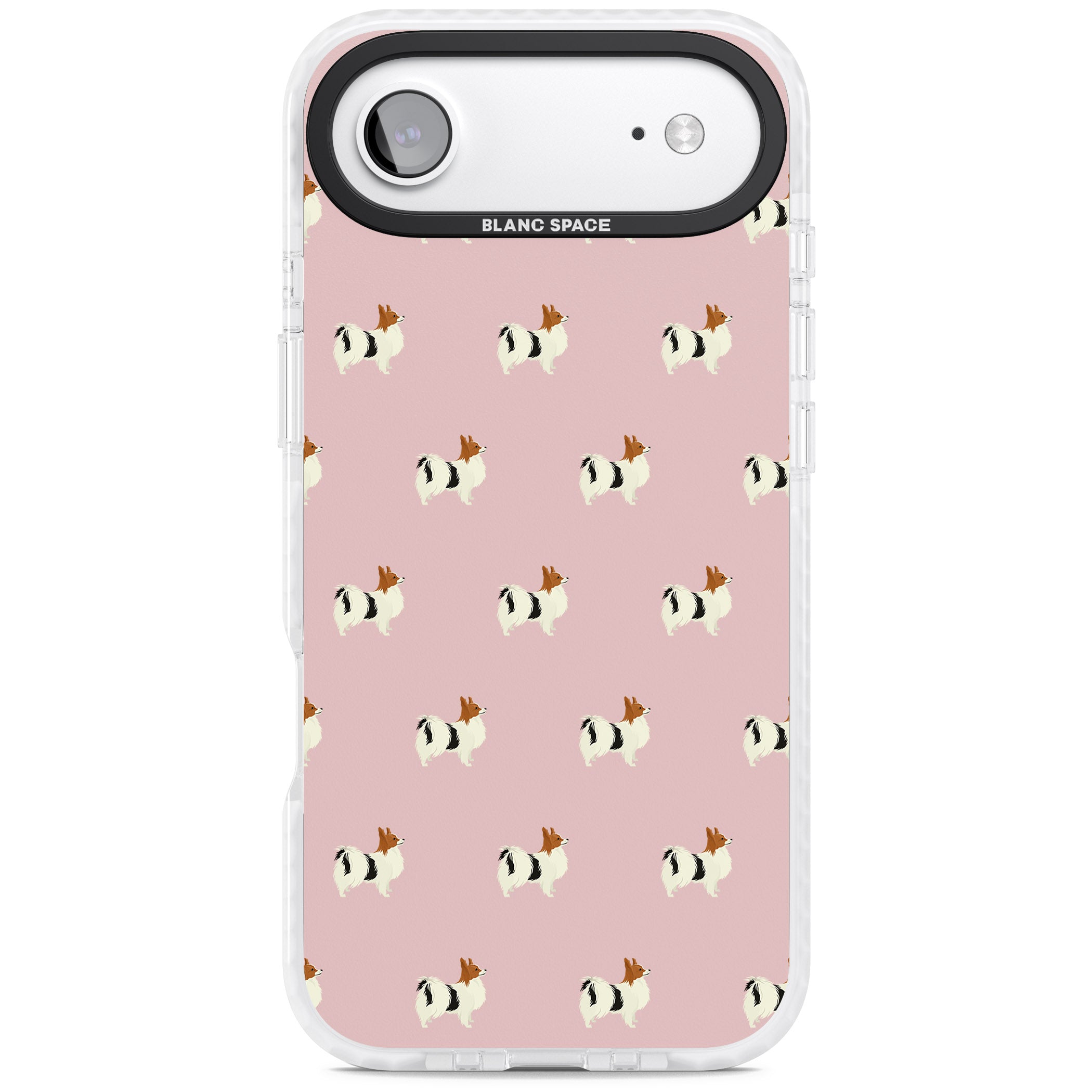 Papillon Dog Pattern iPhone 17 Air Impact Pro Clear Phone Case