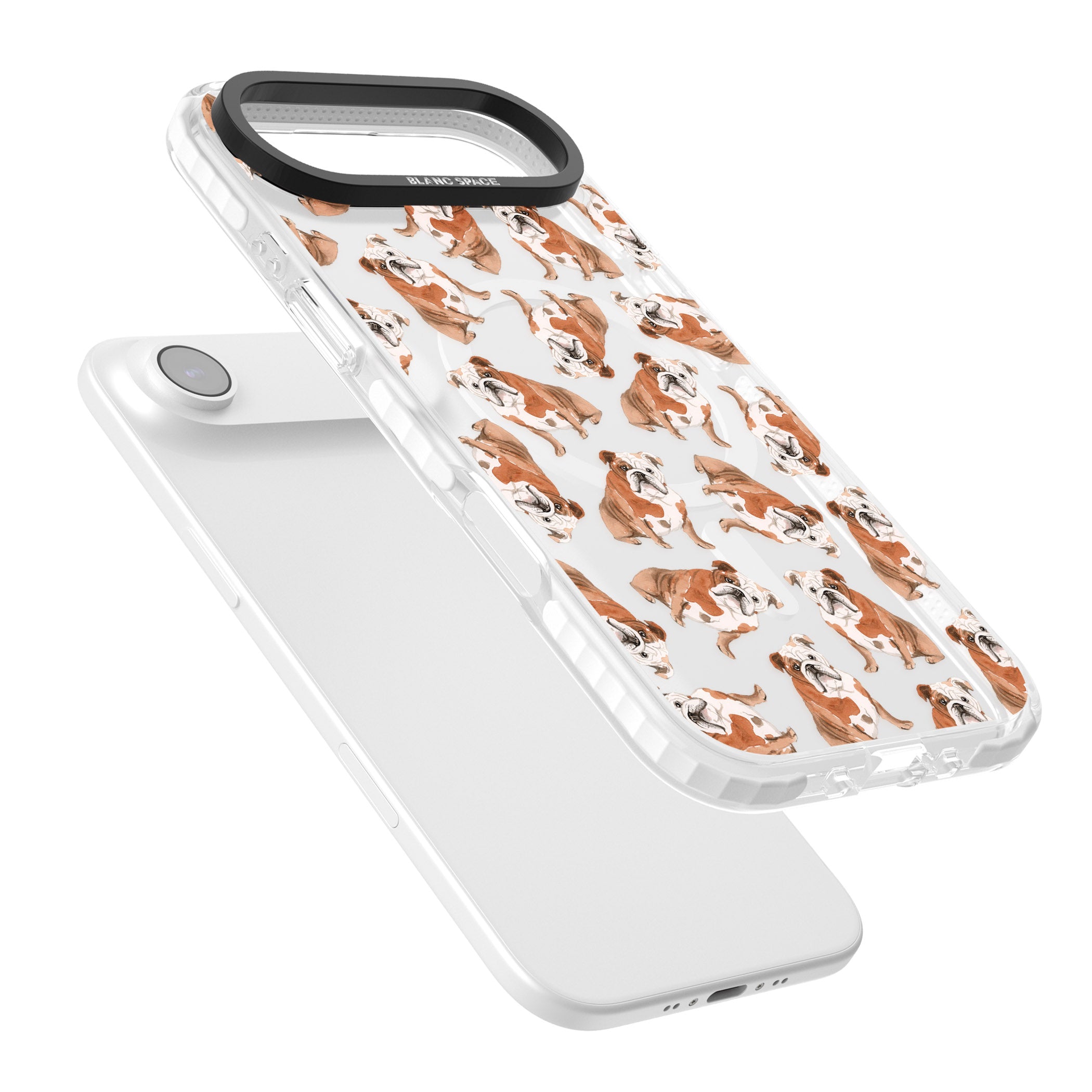English Bulldog Watercolour Dog Pattern iPhone 17 Air Impact Pro Clear Phone Case Colours